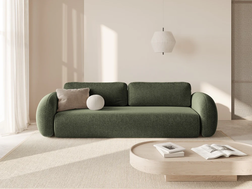 Sofa z funkcją spania 3-osobowa TONALE zielony - Image 2