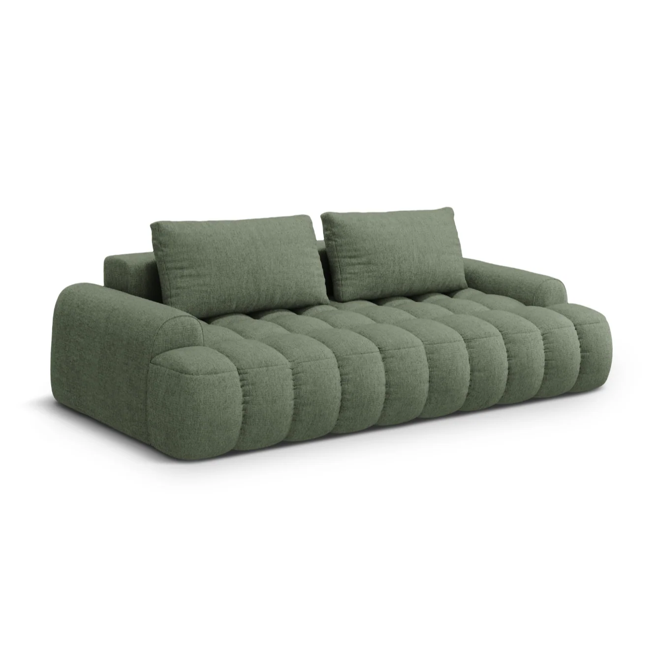 Sofa z funkcją spania 4-osobowa LINZ oliwkowy