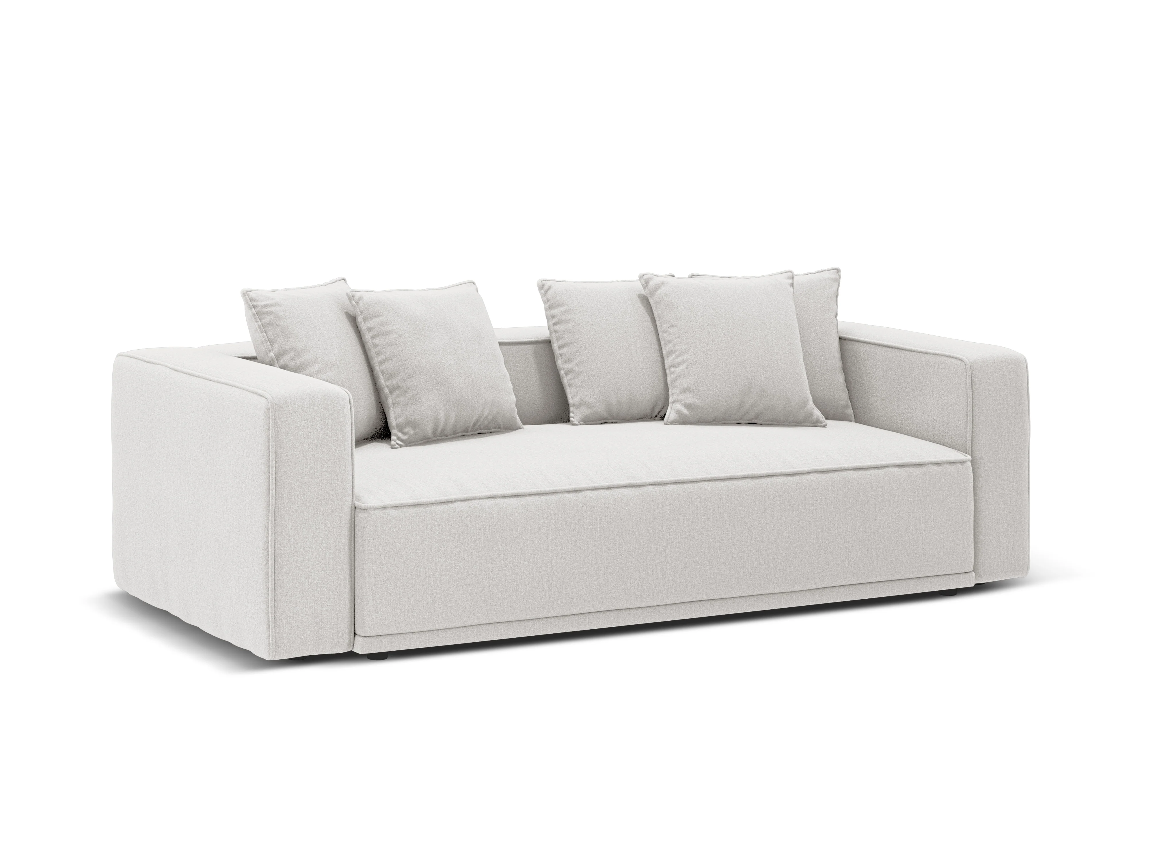 Sofa z funkcją spania RIBES srebrny szenil