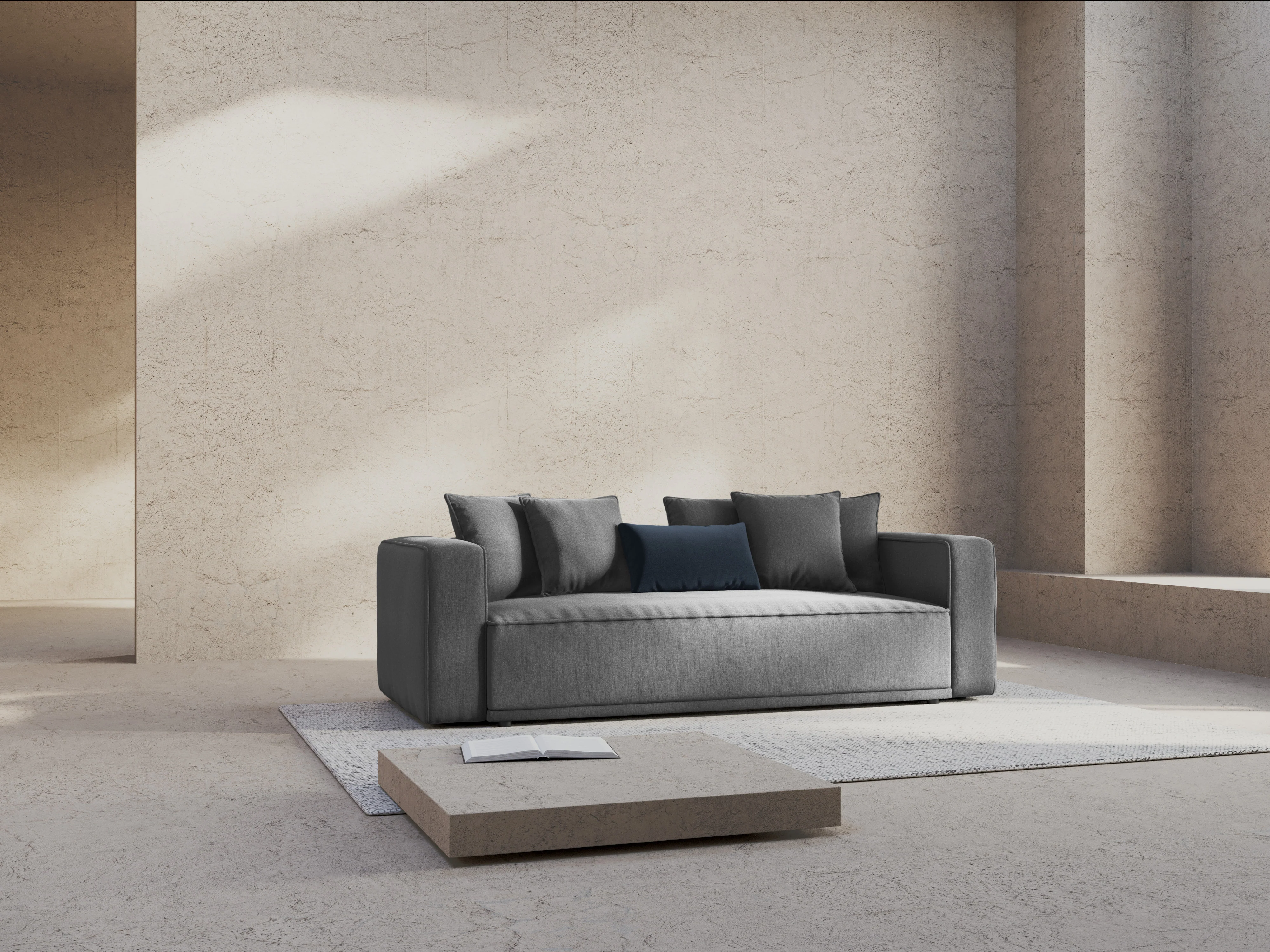 Sofa z funkcją spania RIBES szary szenil - Image 2