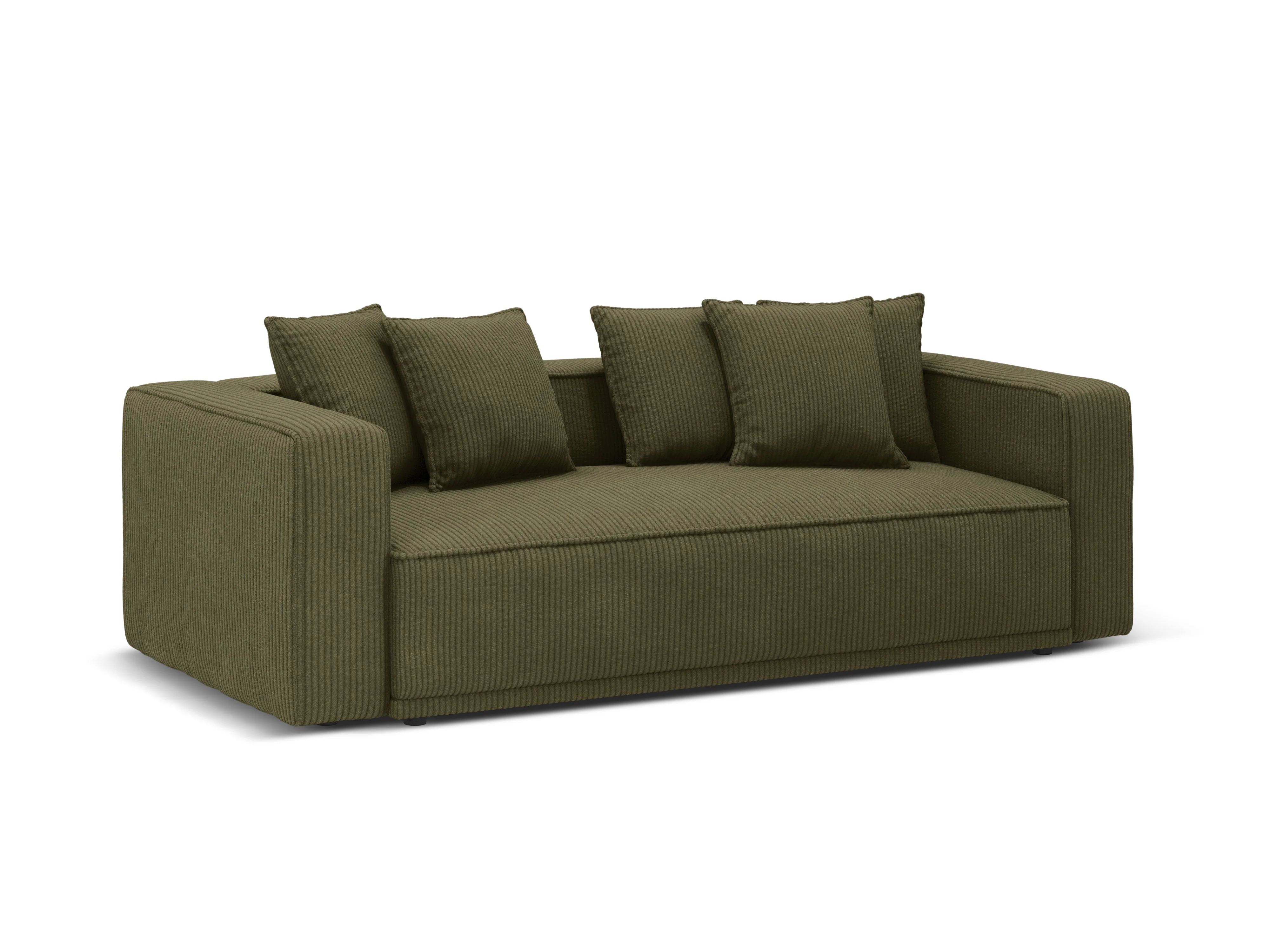 Sofa z funkcją spania RIBES zielony sztruks