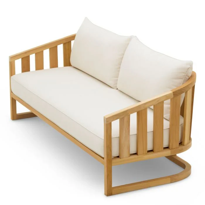 Sofa zewnętrzna ARUBA kremowy z drewnianą podstawą - Image 4