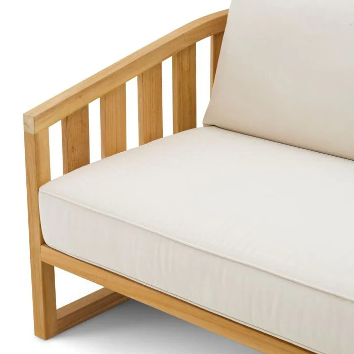 Sofa zewnętrzna ARUBA kremowy z drewnianą podstawą - Image 6