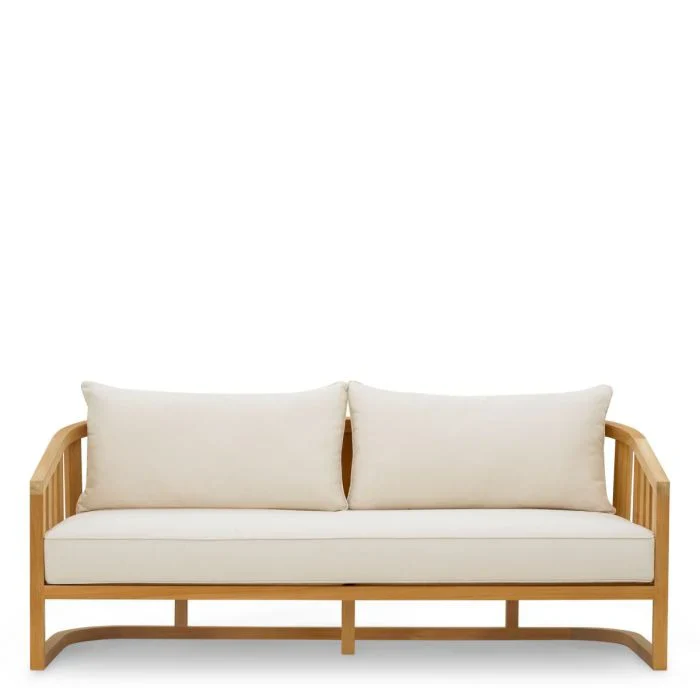 Sofa zewnętrzna ARUBA kremowy z drewnianą podstawą - Image 7