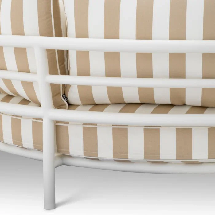 Sofa zewnętrzna LAGUNO biały z kremowym - Image 3