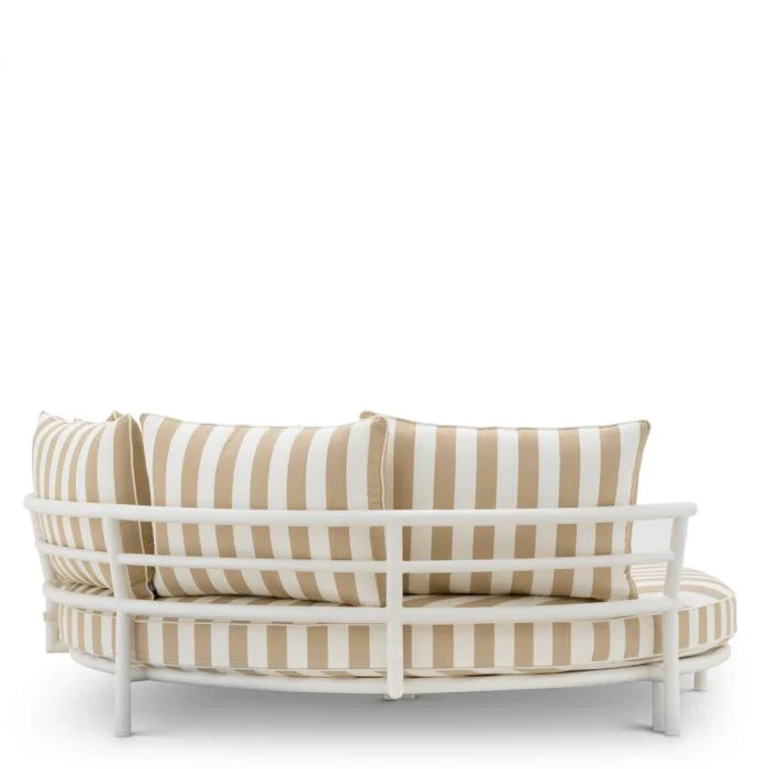 Sofa zewnętrzna LAGUNO biały z kremowym - Image 6