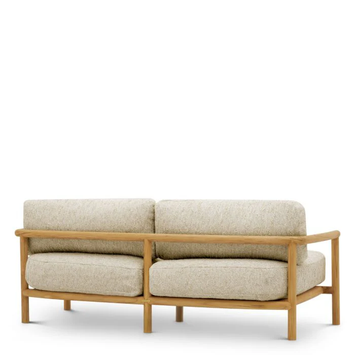 Sofa zewnętrzna OMBRIA kremowy z drewnianą podstawą - Image 6