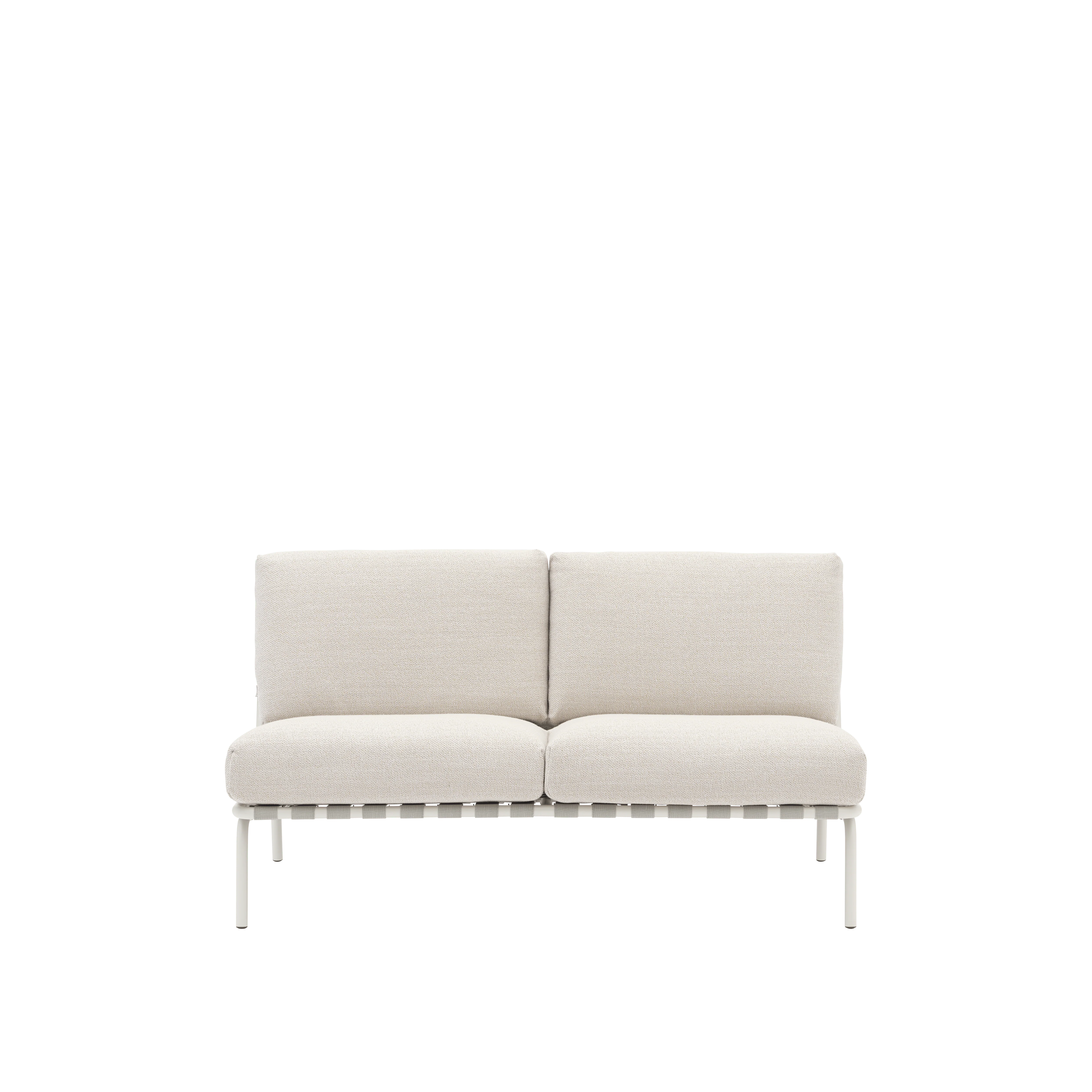 Sofa zewnętrzna 2-osobowa SETTLE jasnoszary z szarą podstawą - Image 3