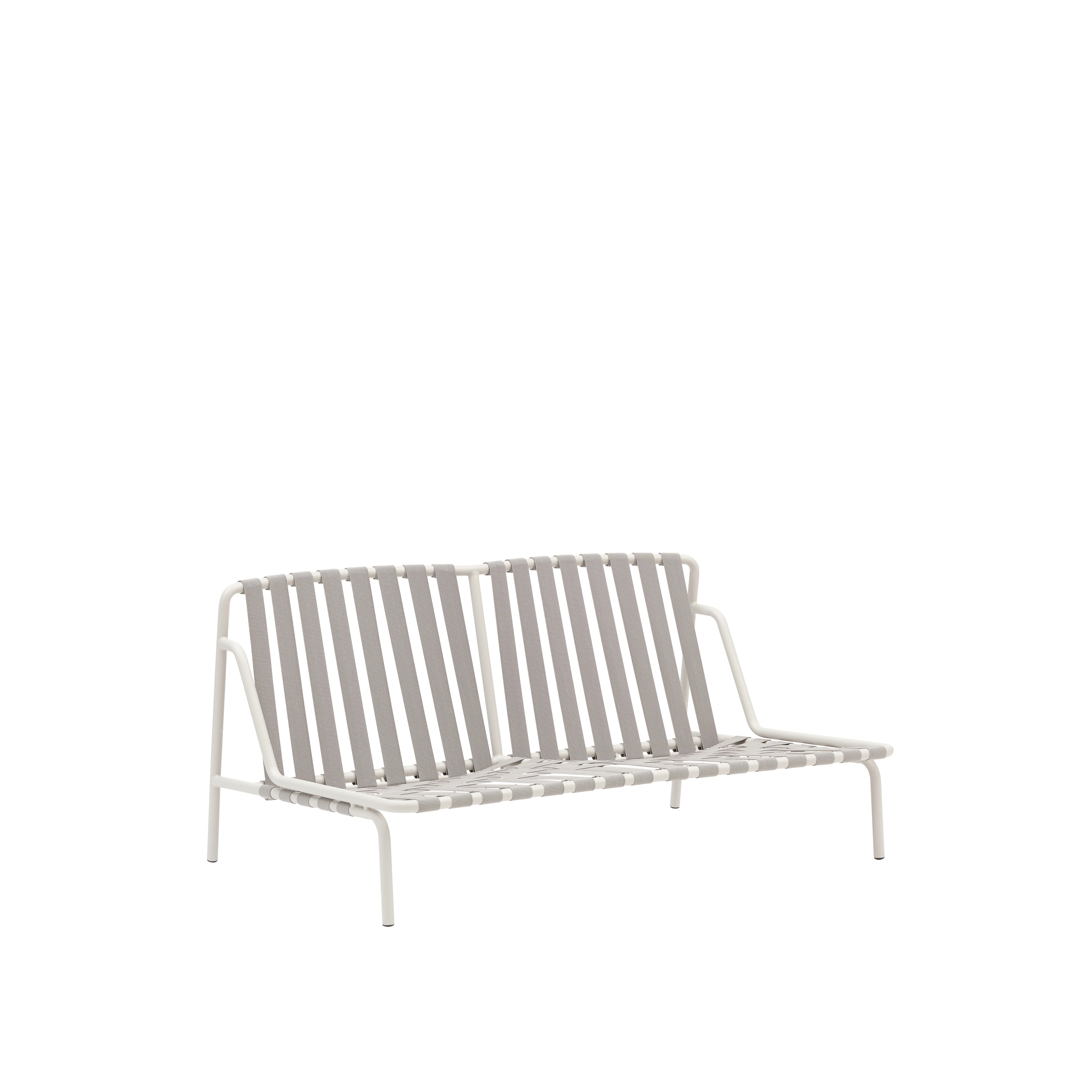 Sofa zewnętrzna 2-osobowa SETTLE jasnoszary z szarą podstawą - Image 4