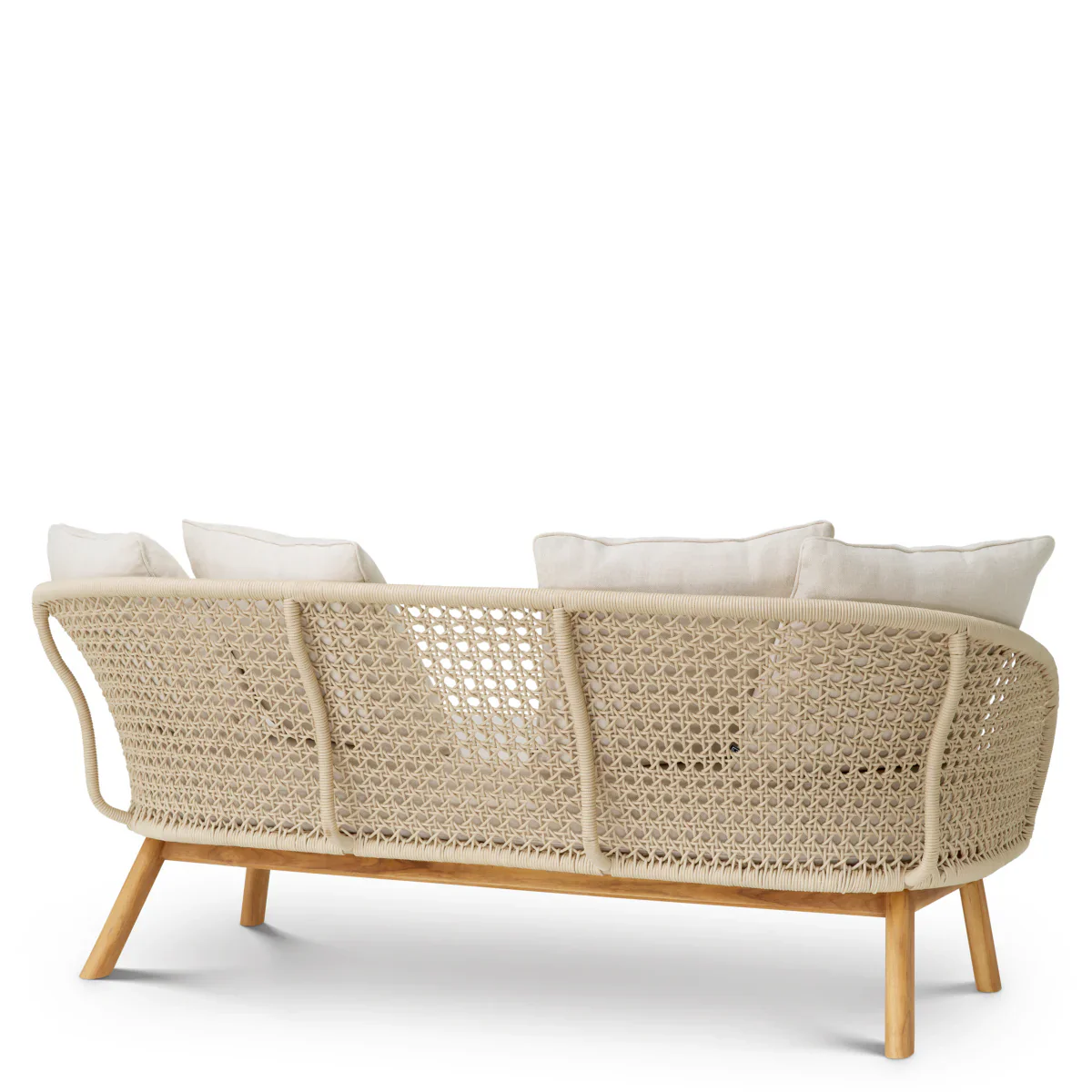 Sofa zewnętrzna TRINITY kremowy z drewnianą podstawą - Image 5