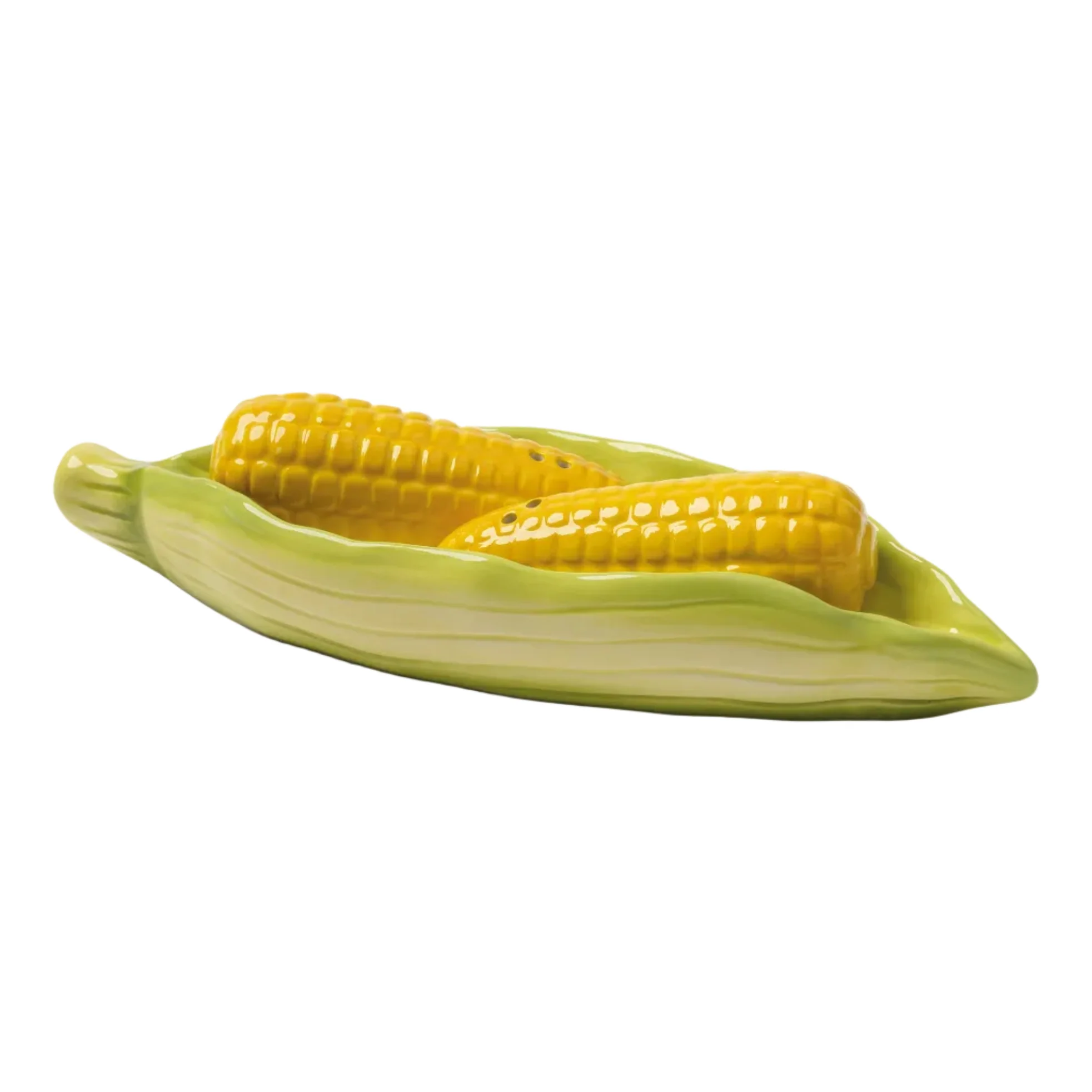 Solniczka i pieprzniczka CORN żółty z zielonym