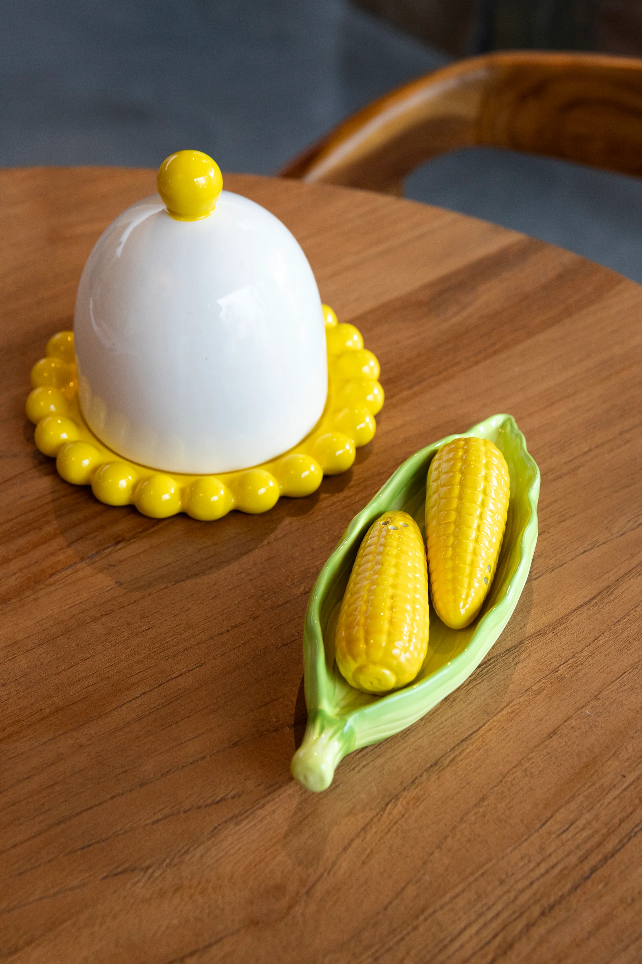 Solniczka i pieprzniczka CORN żółty z zielonym - Image 2