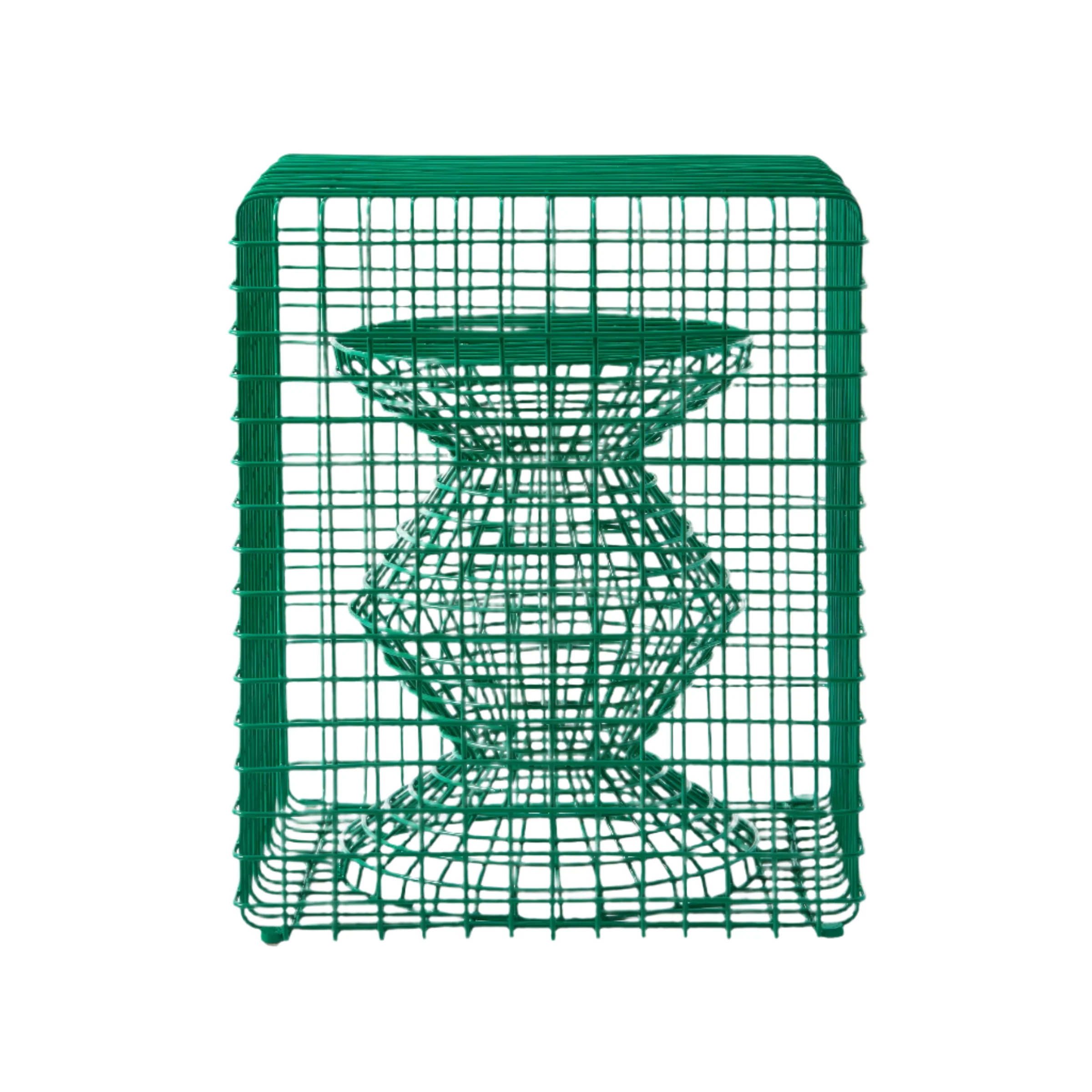 Stołek dekoracyjny ZIG ZAG WIRE zielony - Image 4