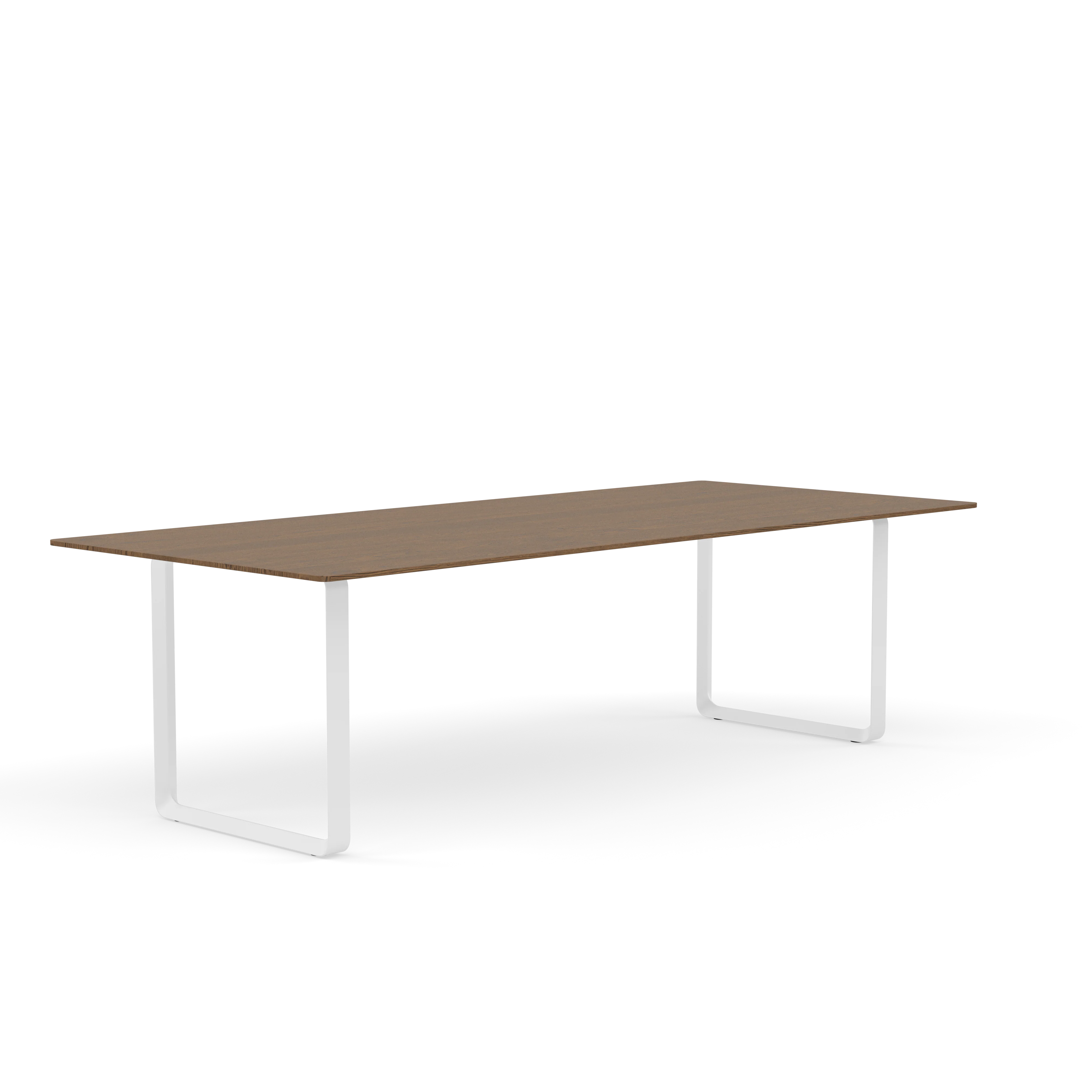 Stół 70/70 ciemne drewno dębowe z białą podstawą - Image 7