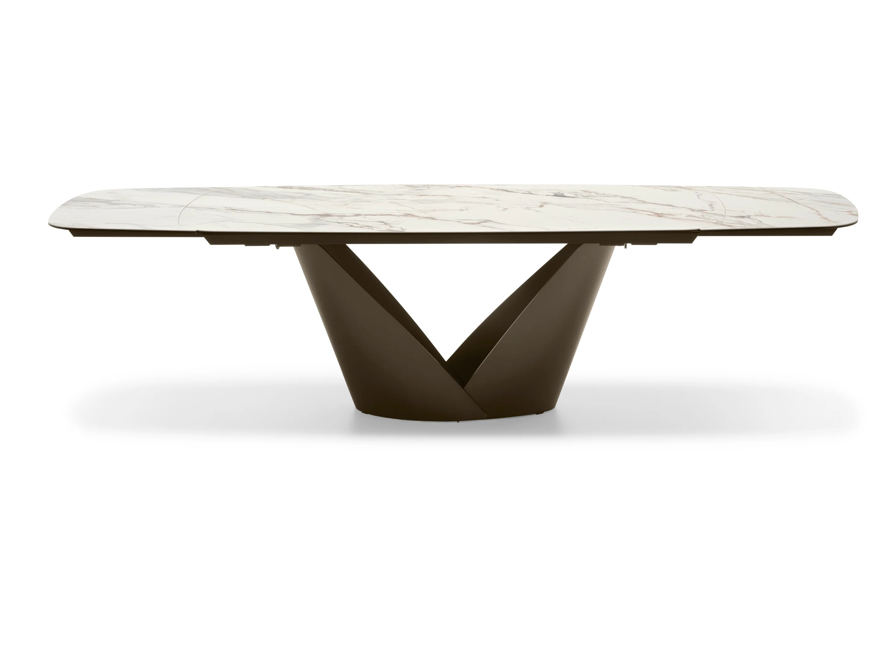 Stół rozkładany CALLA biały ceramiczny blat z brązową podstawą - Image 6