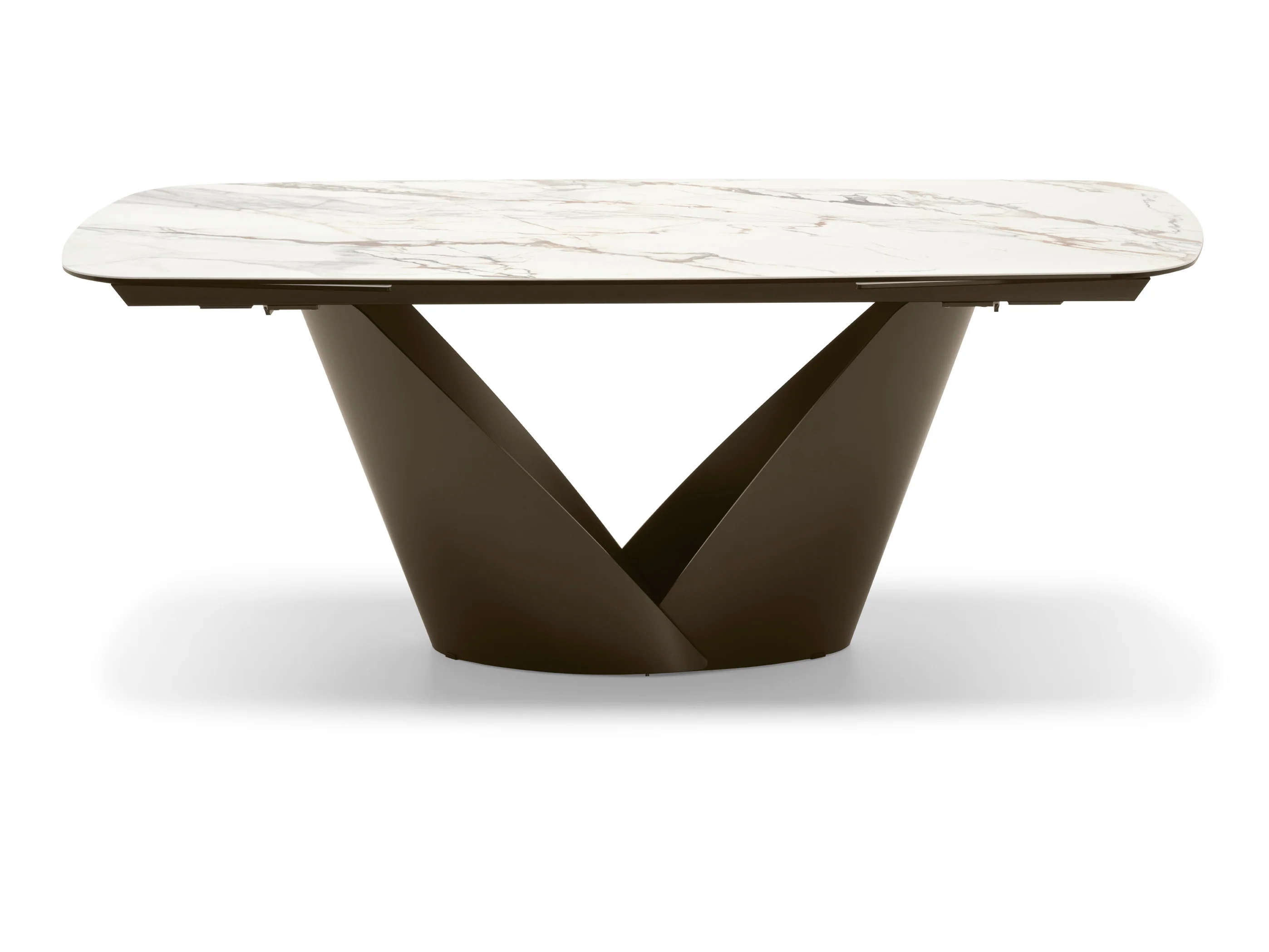 Stół rozkładany CALLA biały ceramiczny blat z brązową podstawą - Image 8