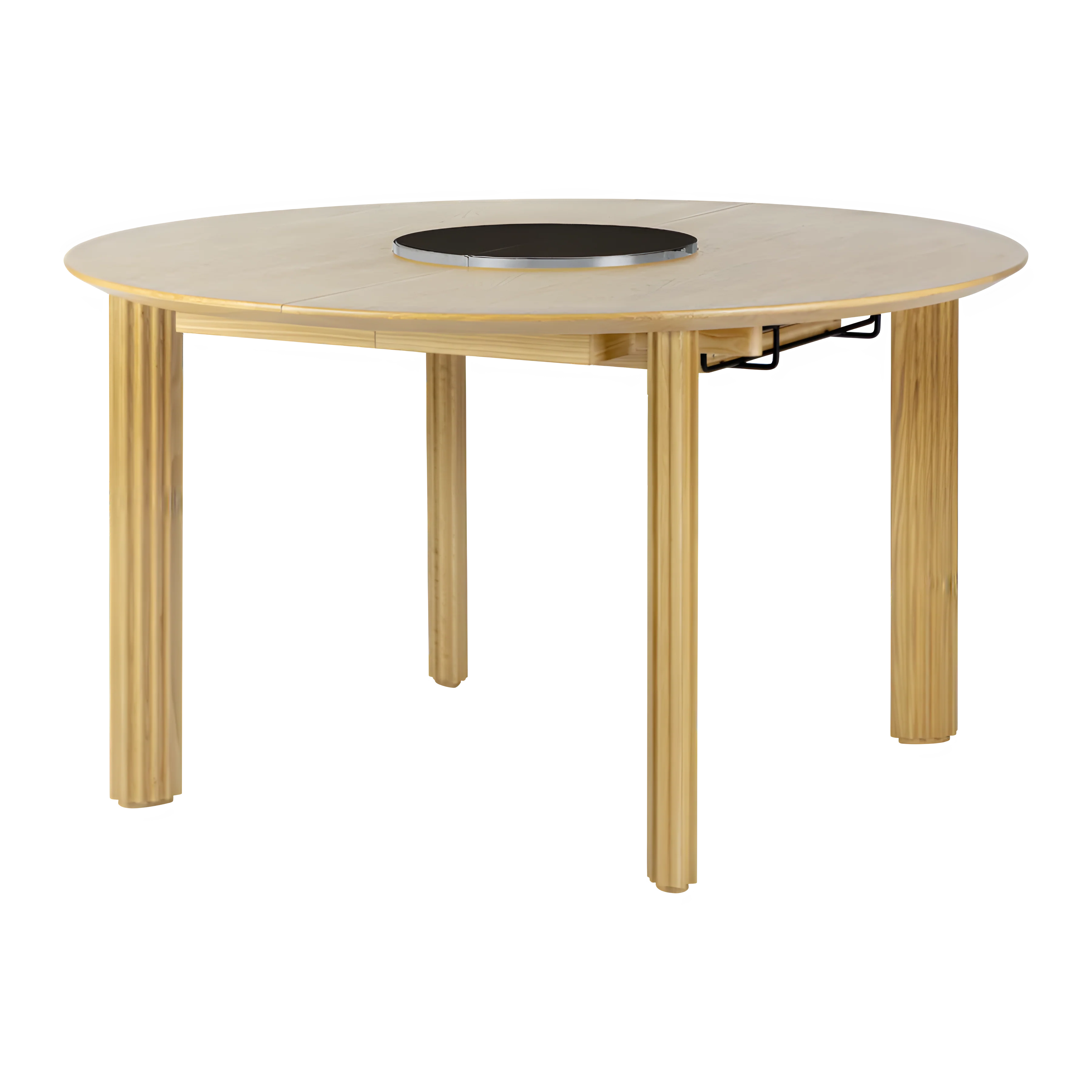 Stół okrągły rozkładany COMFORT CIRCLE dębowy ze stalowym podestem - Image 3