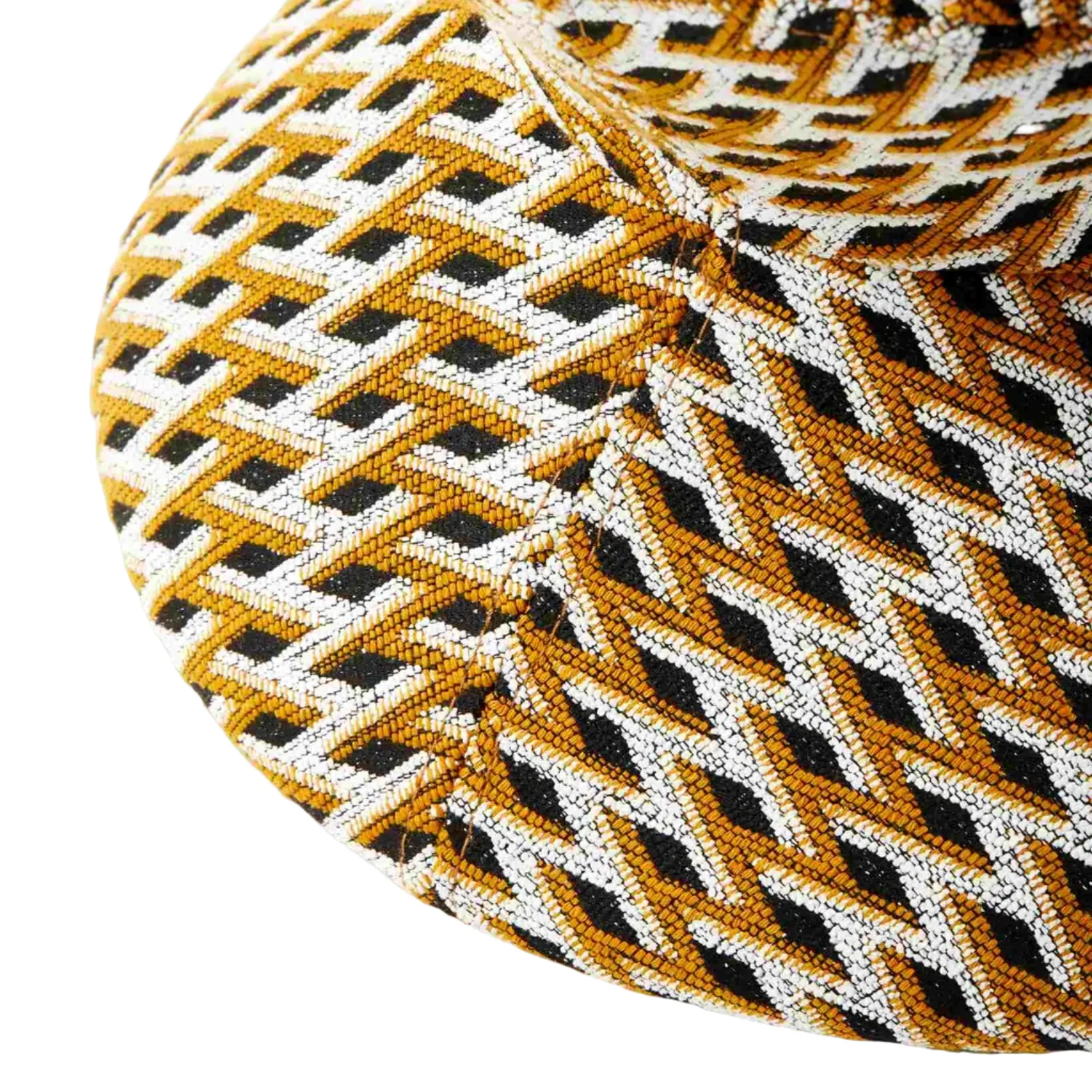 Stołek SOFT ZIG ZAG orche z białym i czarnym - Image 7