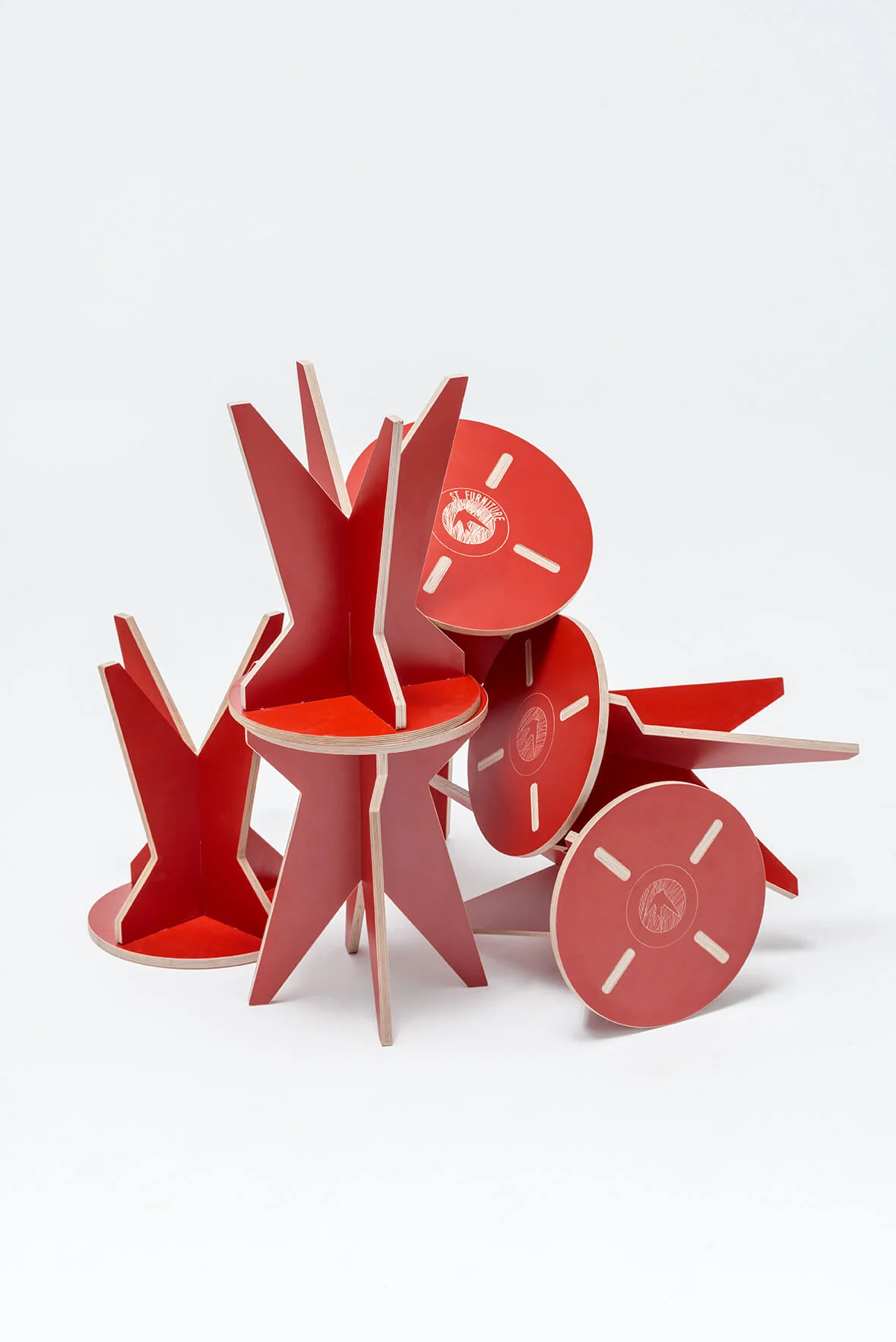 Stołek ST STOOL czerwony - Image 3