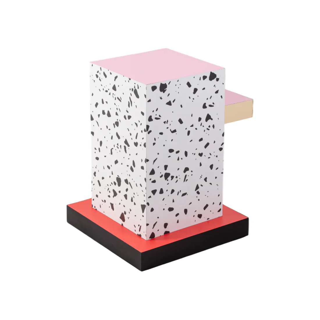 Stolik boczny SUPERSIDE TERRAZZO różowy z czerownym - Image 3