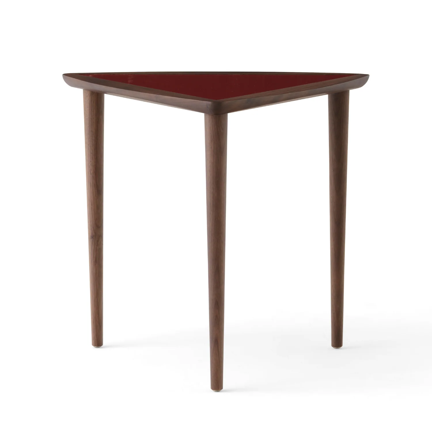 Stolik boczny UMANOFF NESTING drewno orzechowe z burgundowym blatem - Image 3