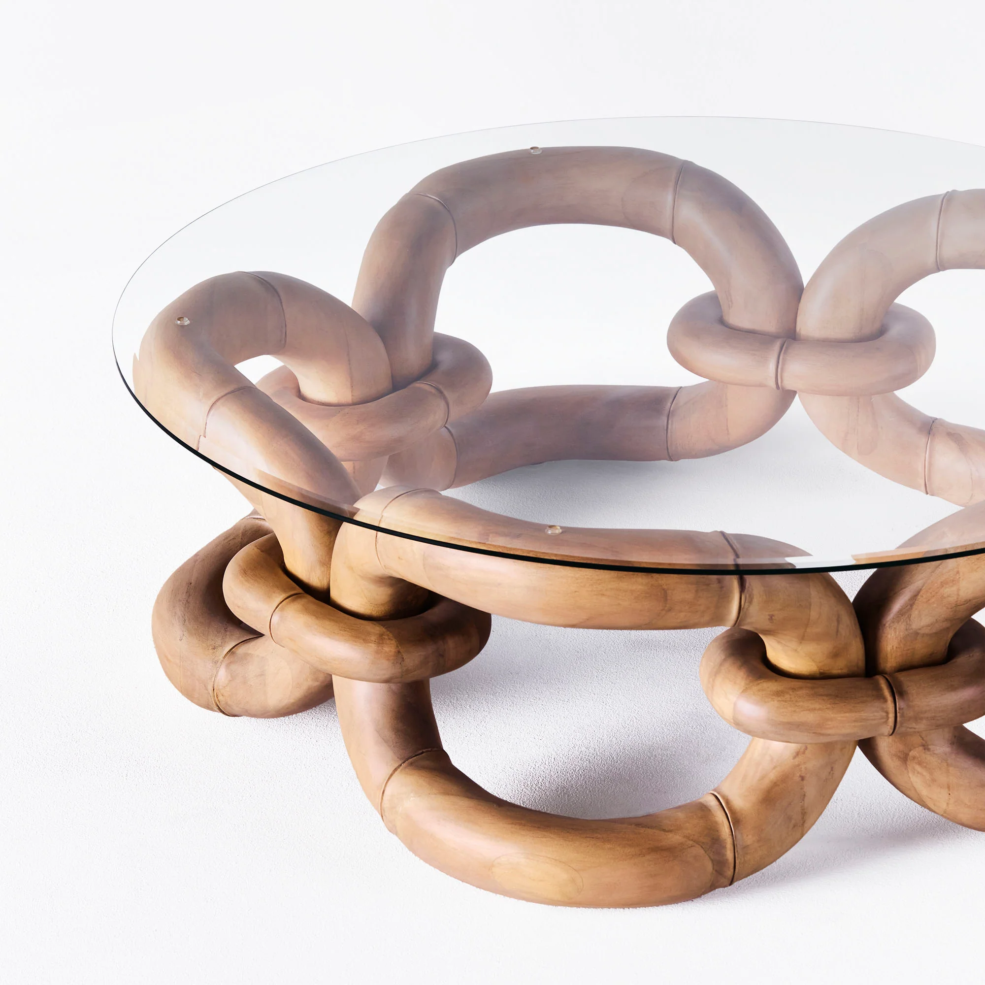 Stolik kawowy BAMBOO BRACELET drewno bukowe - Image 4