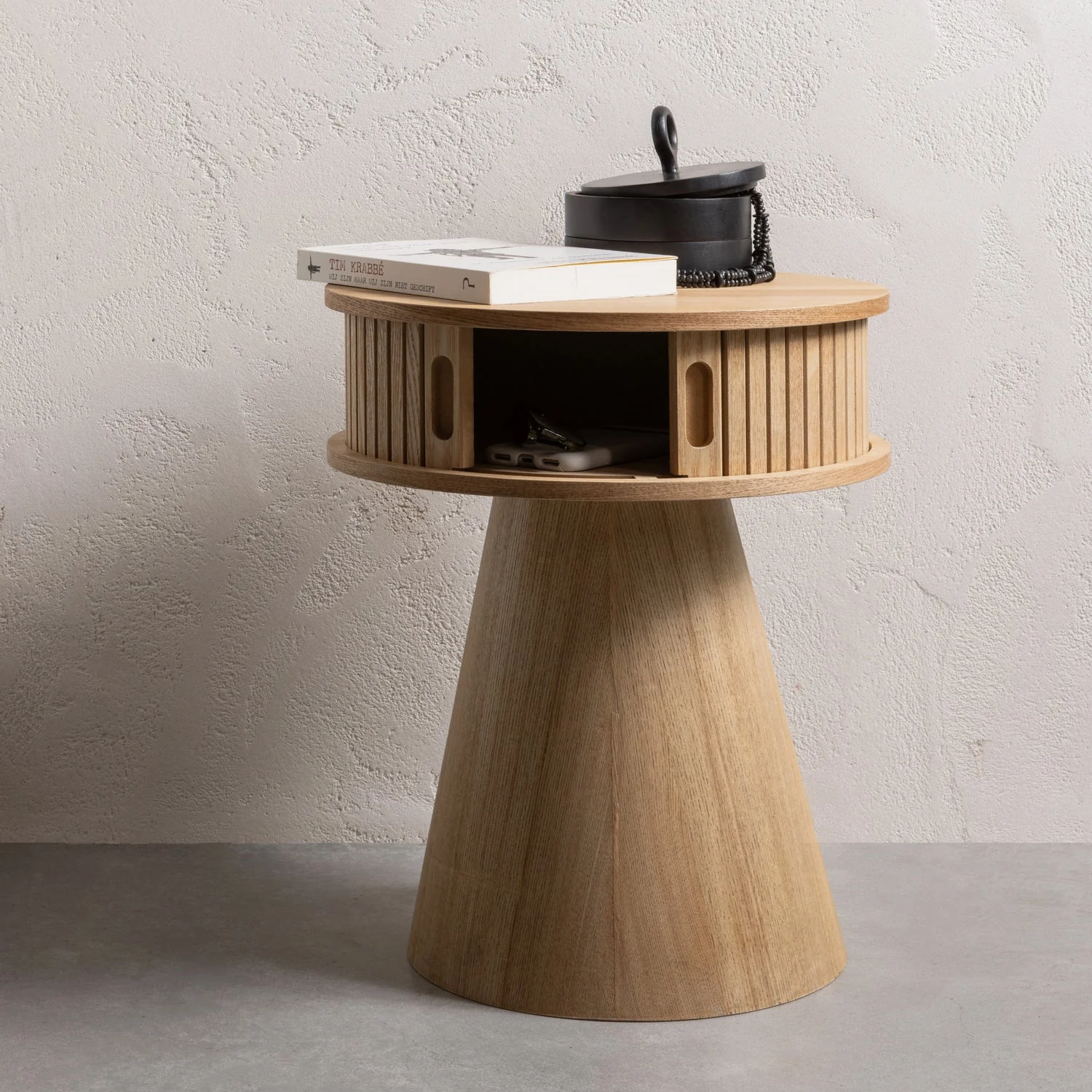 Stolik nocny KARRI drewno topolowe - Image 2