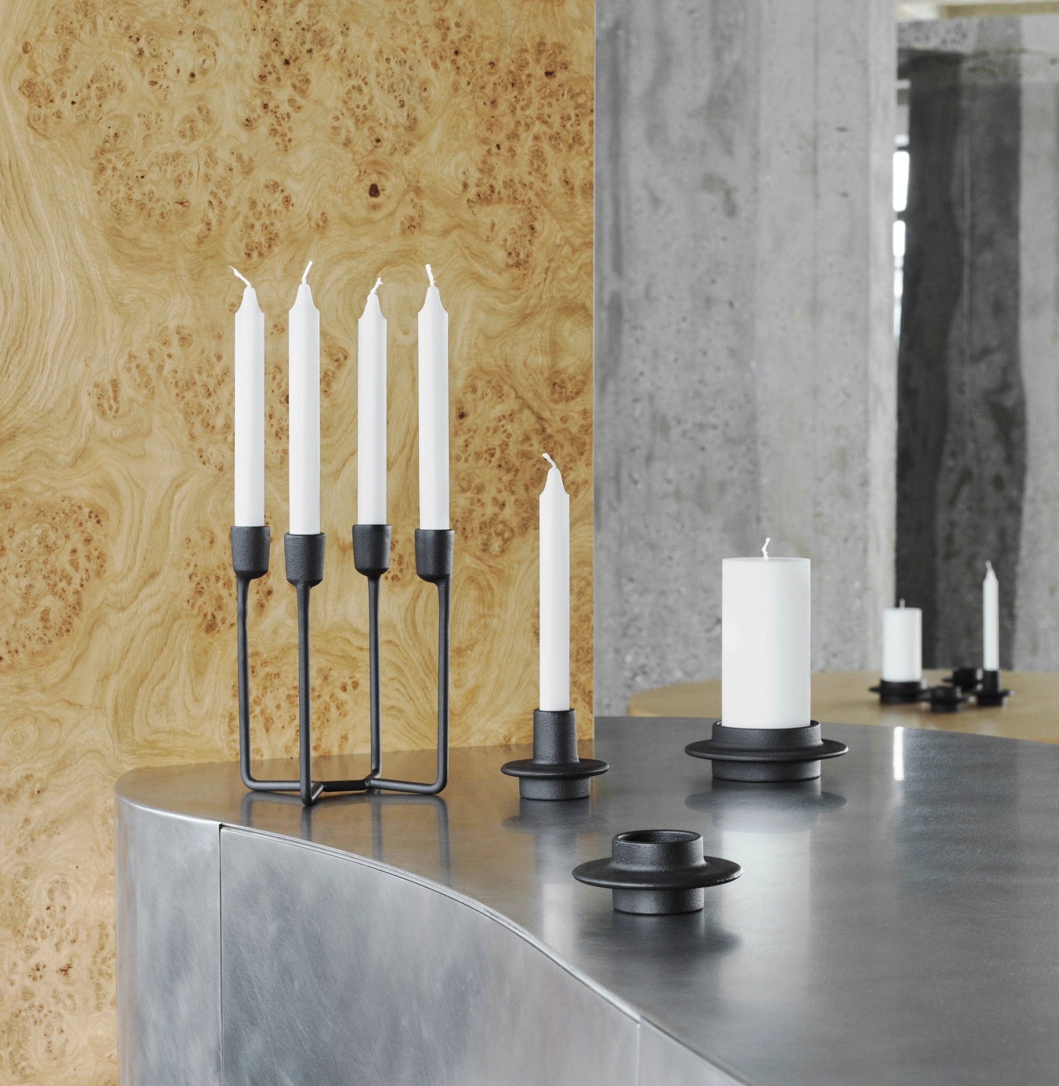 Świecznik HEIMA BLOCK CANDLE czarne żeliwo - Image 6