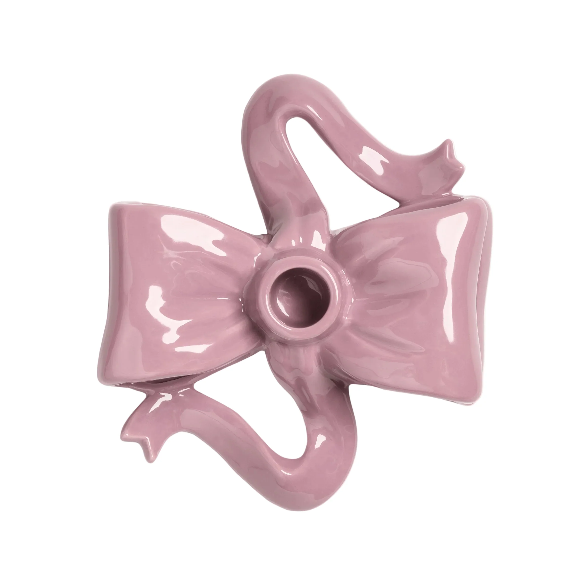 Świecznik RIBBON różowy