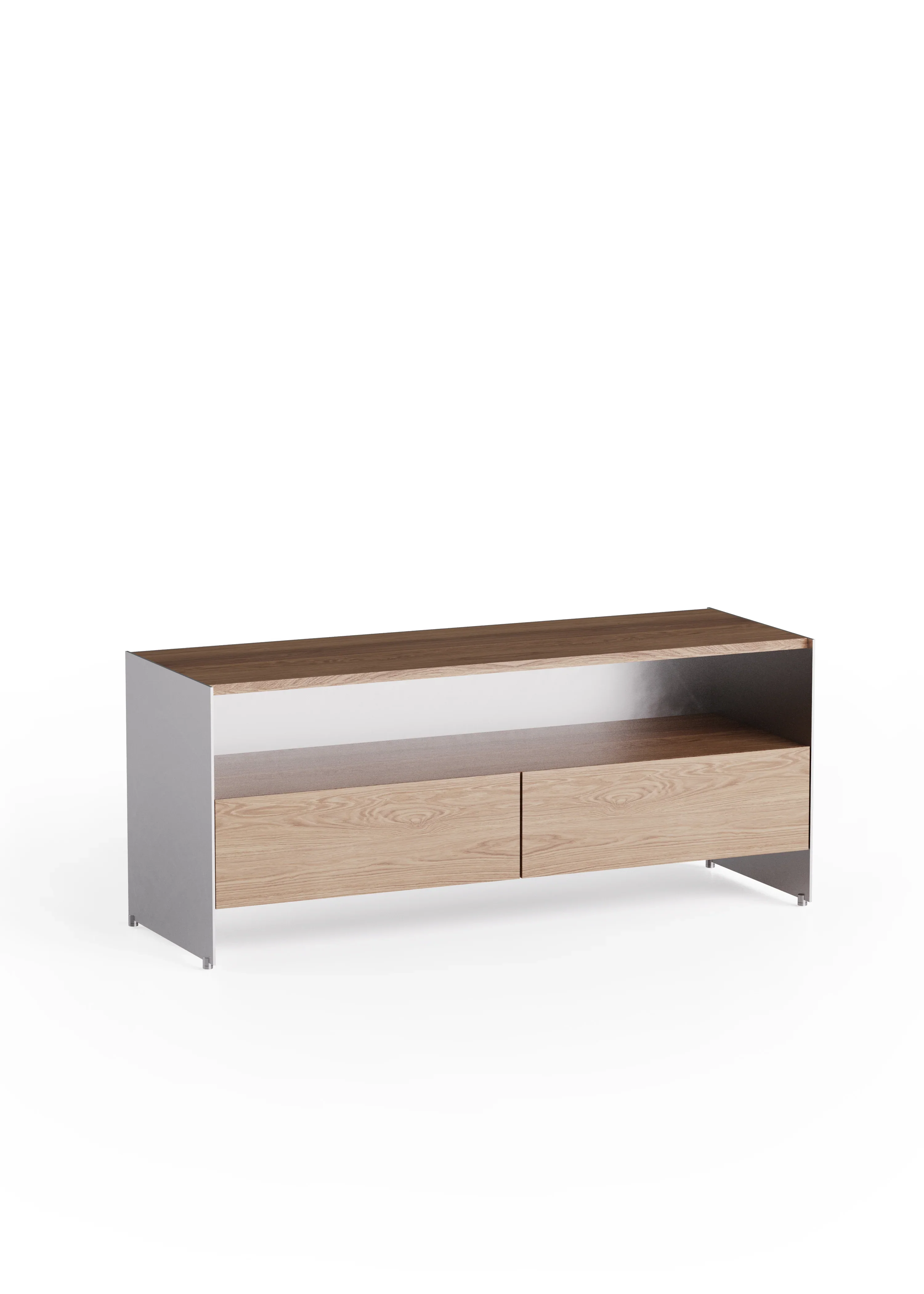 Szafka ALOOX 120 drewno dębowe z aluminiowym wykończeniem - Image 3
