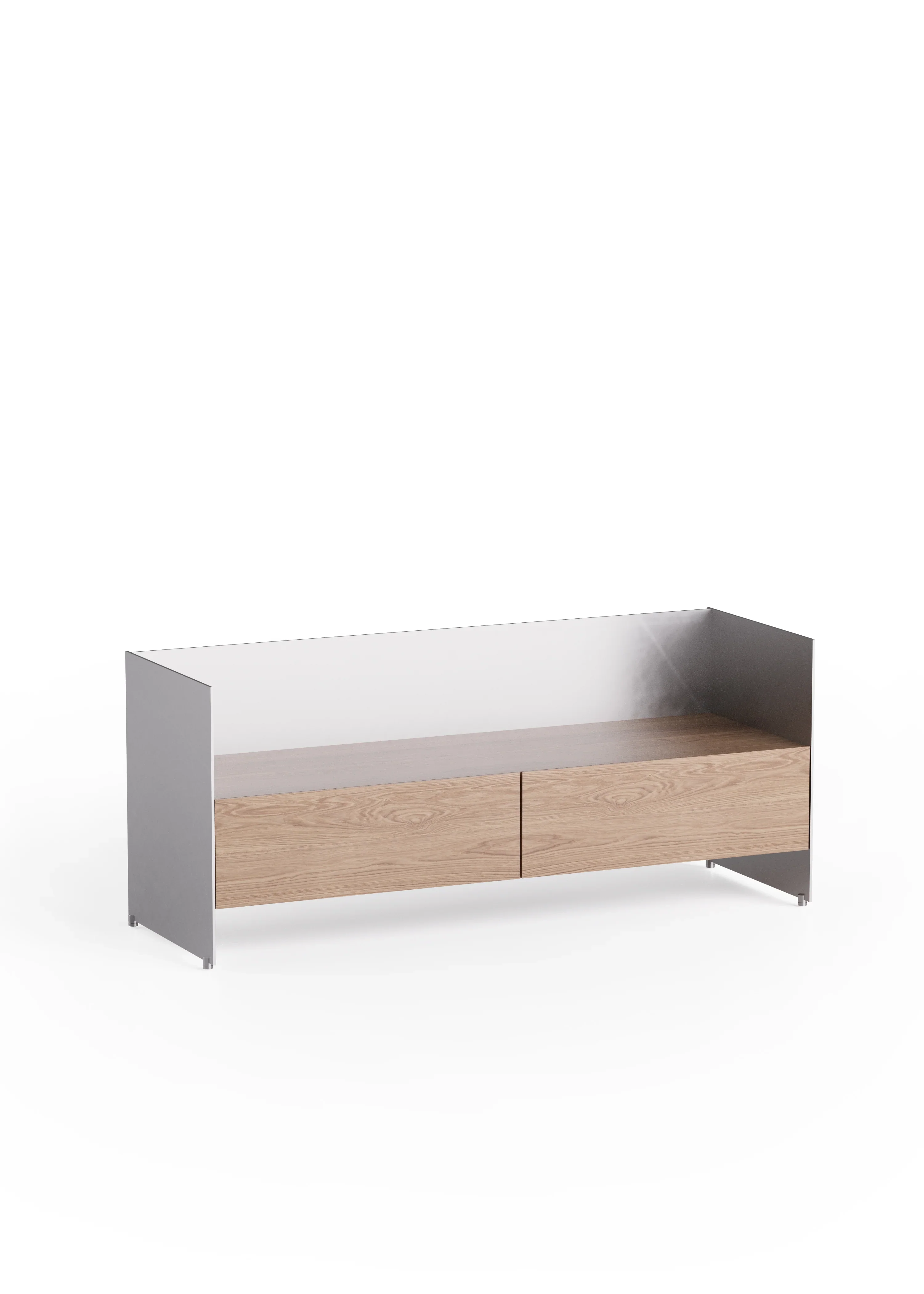Szafka ALOOX 120 drewno dębowe z aluminiowym wykończeniem - Image 4
