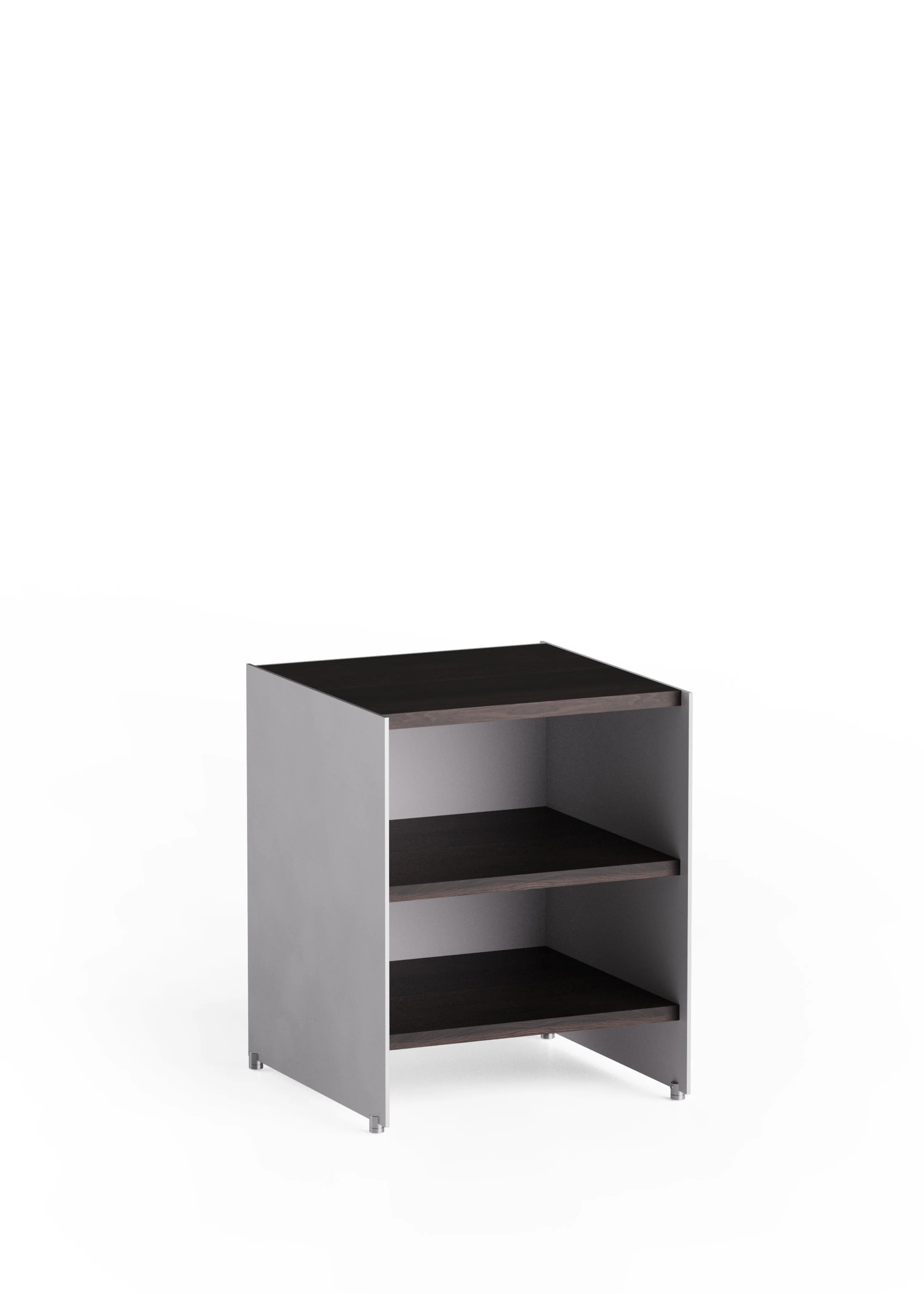 Szafka ALOOX 40 hebanowe drewno dębowe z aluminiowym wykończeniem - Image 5
