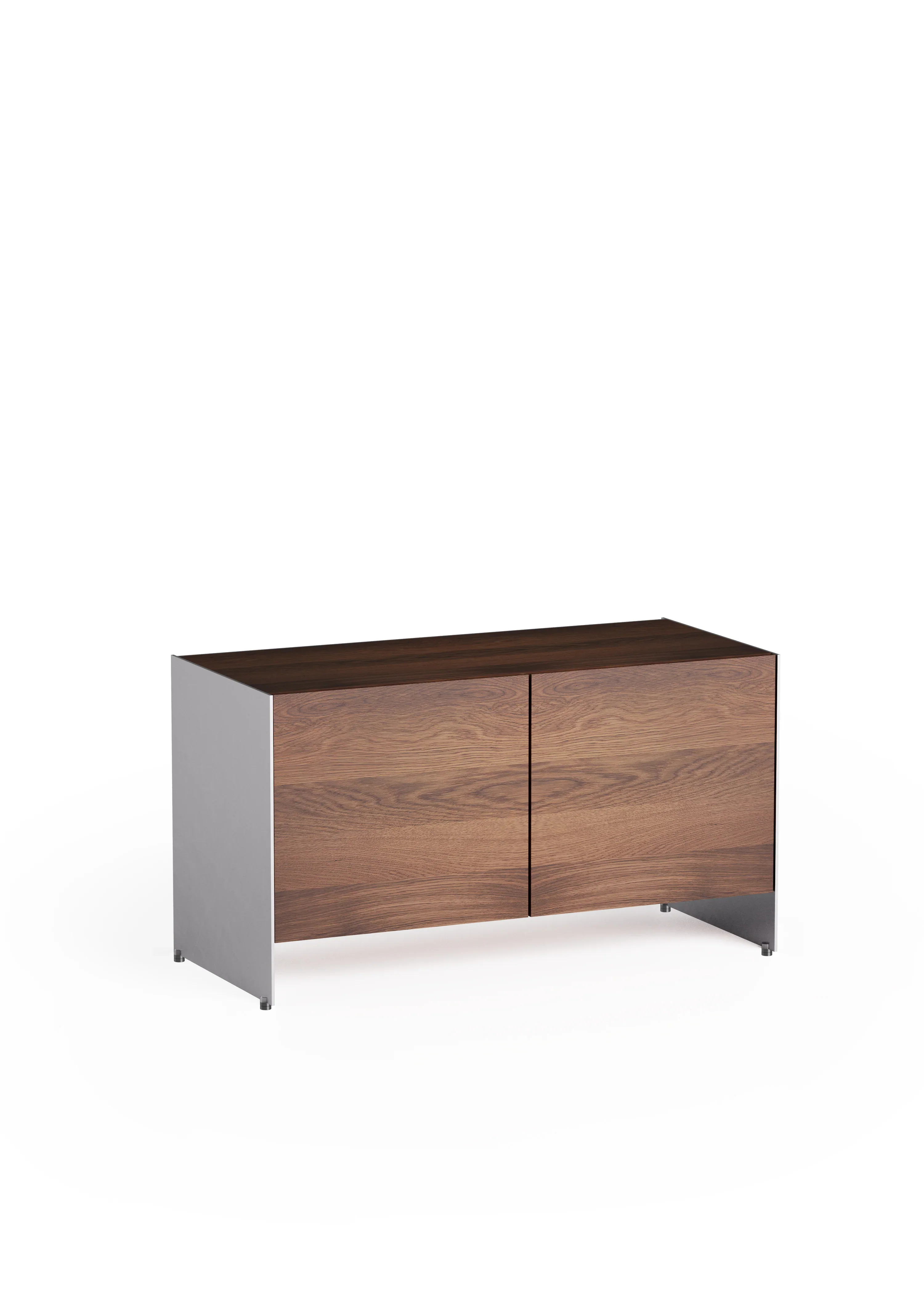 Szafka ALOOX 90 ciemne drewno dębowe z aluminiowym wykończeniem - Image 3