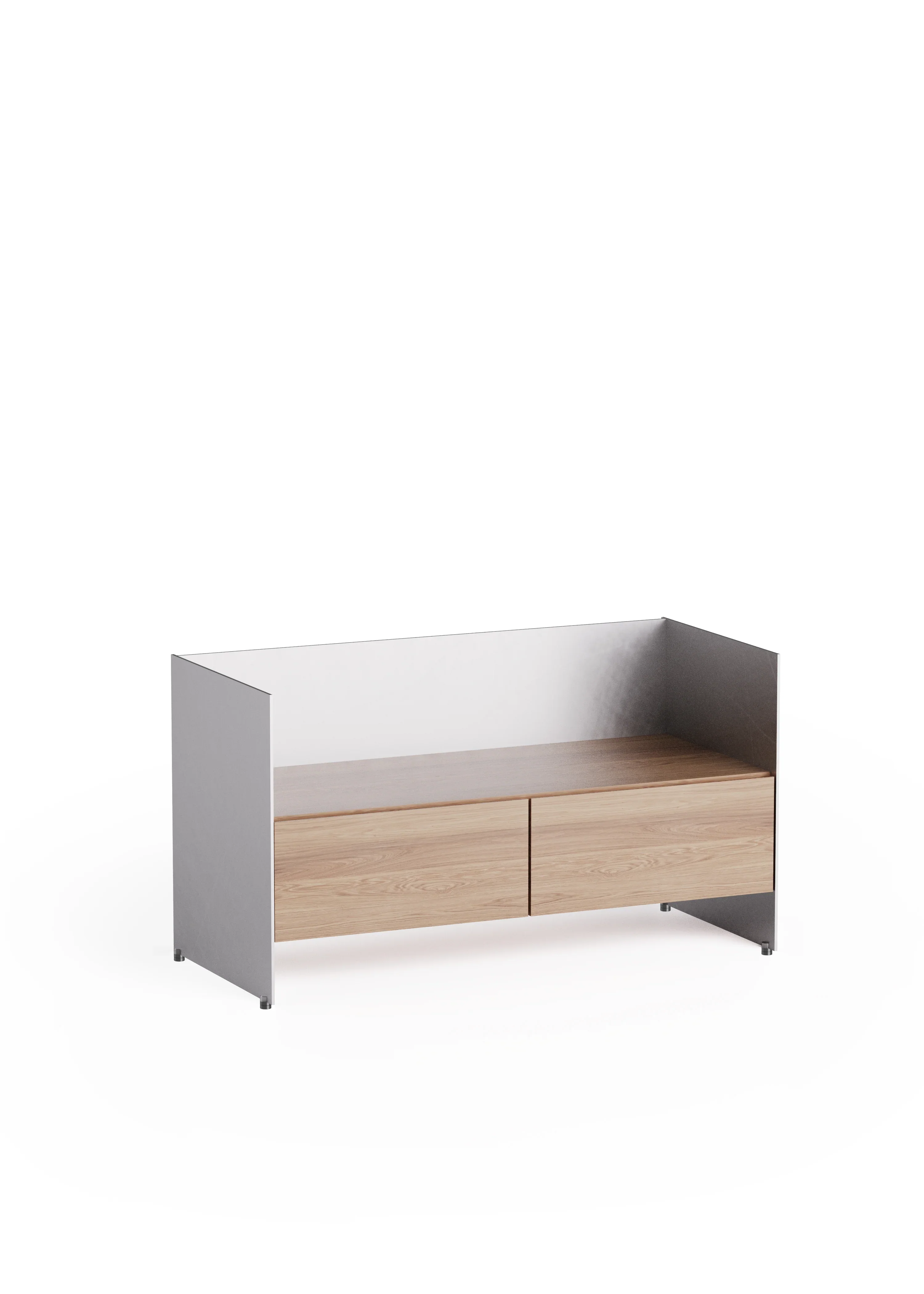 Szafka ALOOX 90 drewno dębowe z aluminiowym wykończeniem - Image 6