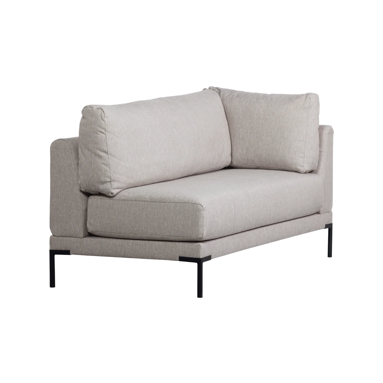 Szezlong lewostronny COUPLE DINING BENCH jasnoszary