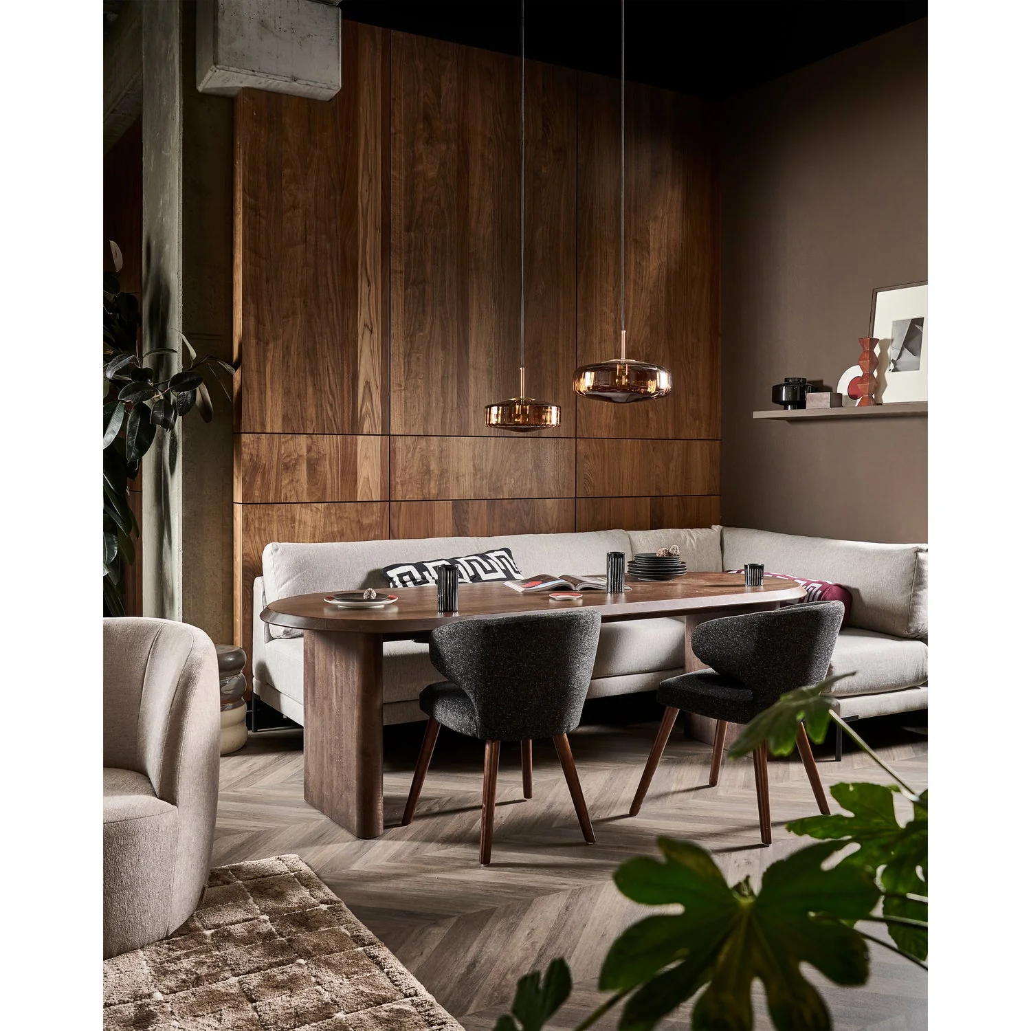 Szezlong prawostronny COUPLE DINING BENCH taupe - Image 2