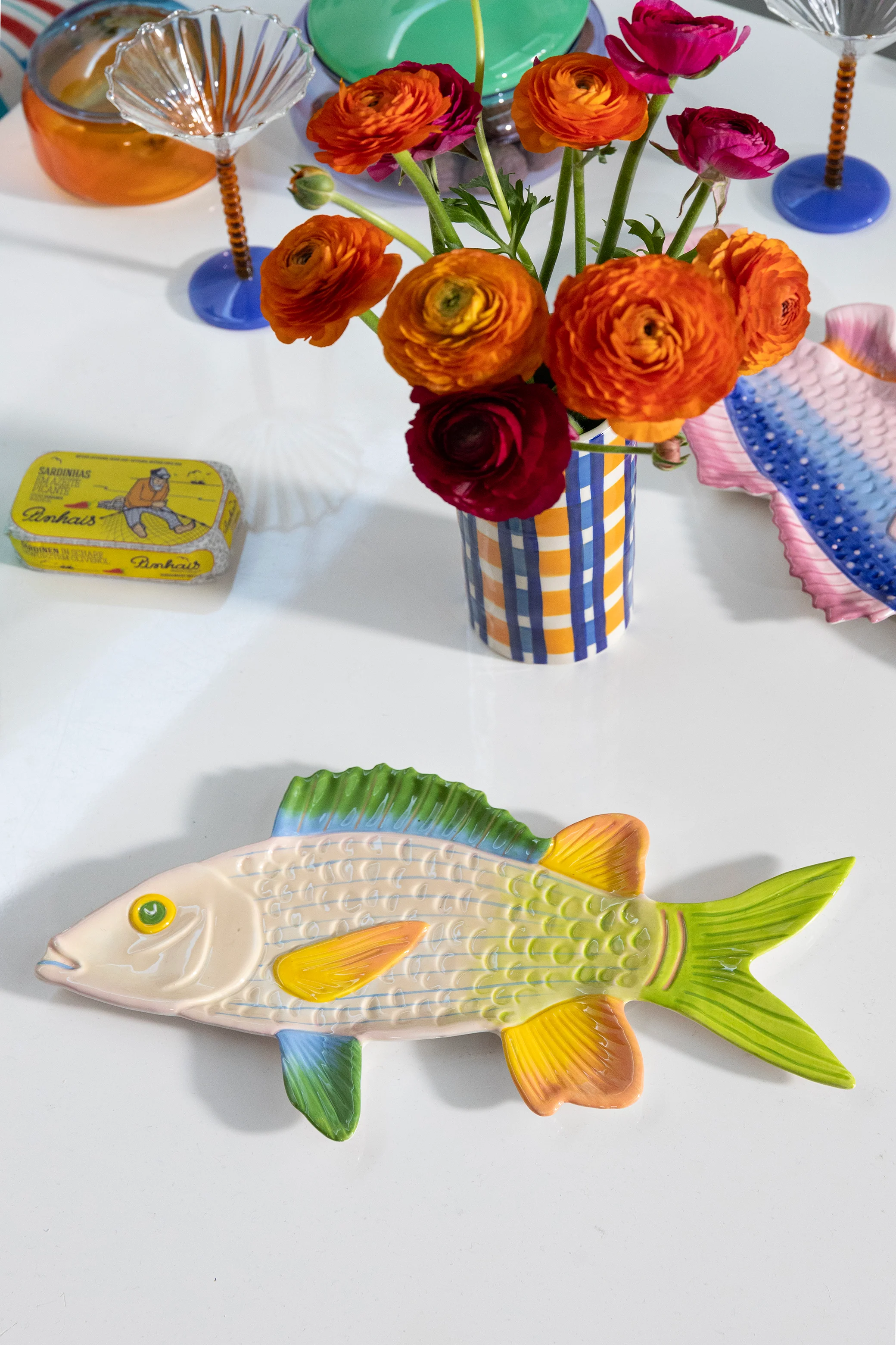 Talerz FISH TRIGGER zielony z żółtym i niebieskim - Image 5