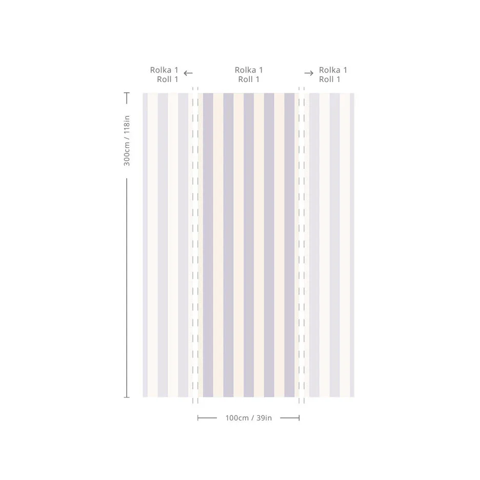 Tapeta flizelinowa w paski BOLD STRIPE LAVENDER lawendowy - Image 2