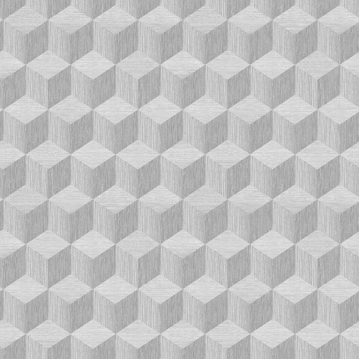Tapeta flizelinowa papierowa z geometrycznym wzorem CUBE szary