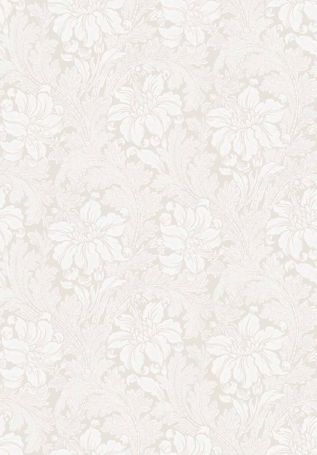 Tapeta flizelinowa papierowa z roślinnym wzorem ACANTHUS złamana biel - Image 3