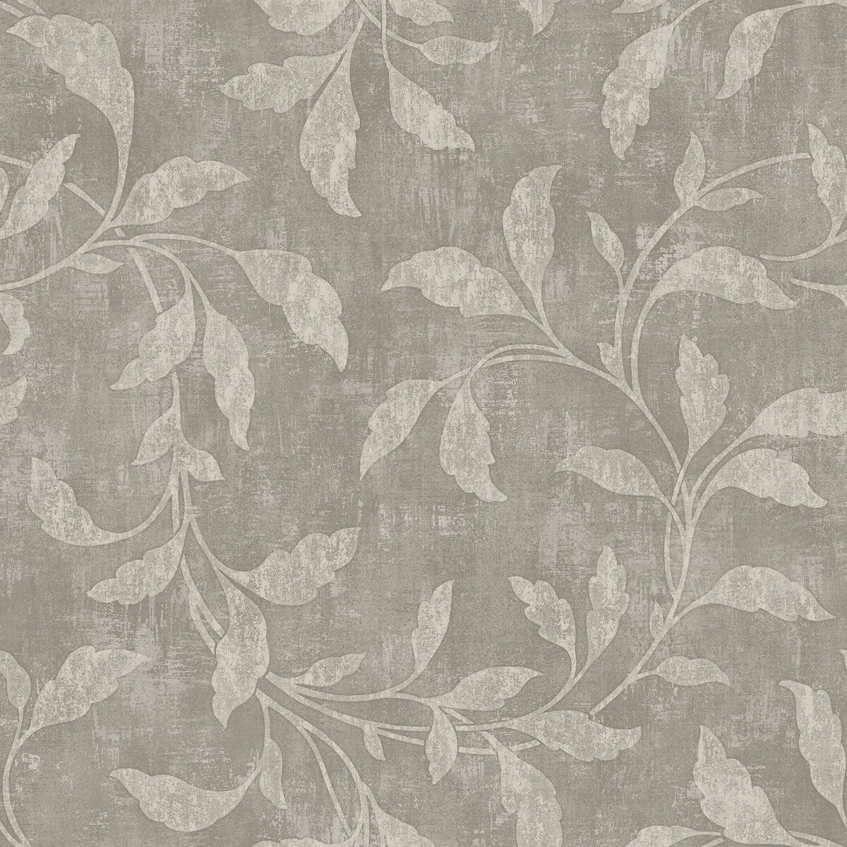Tapeta flizelinowa papierowa z roślinnym wzorem ROSEWOOD NIGHT szary
