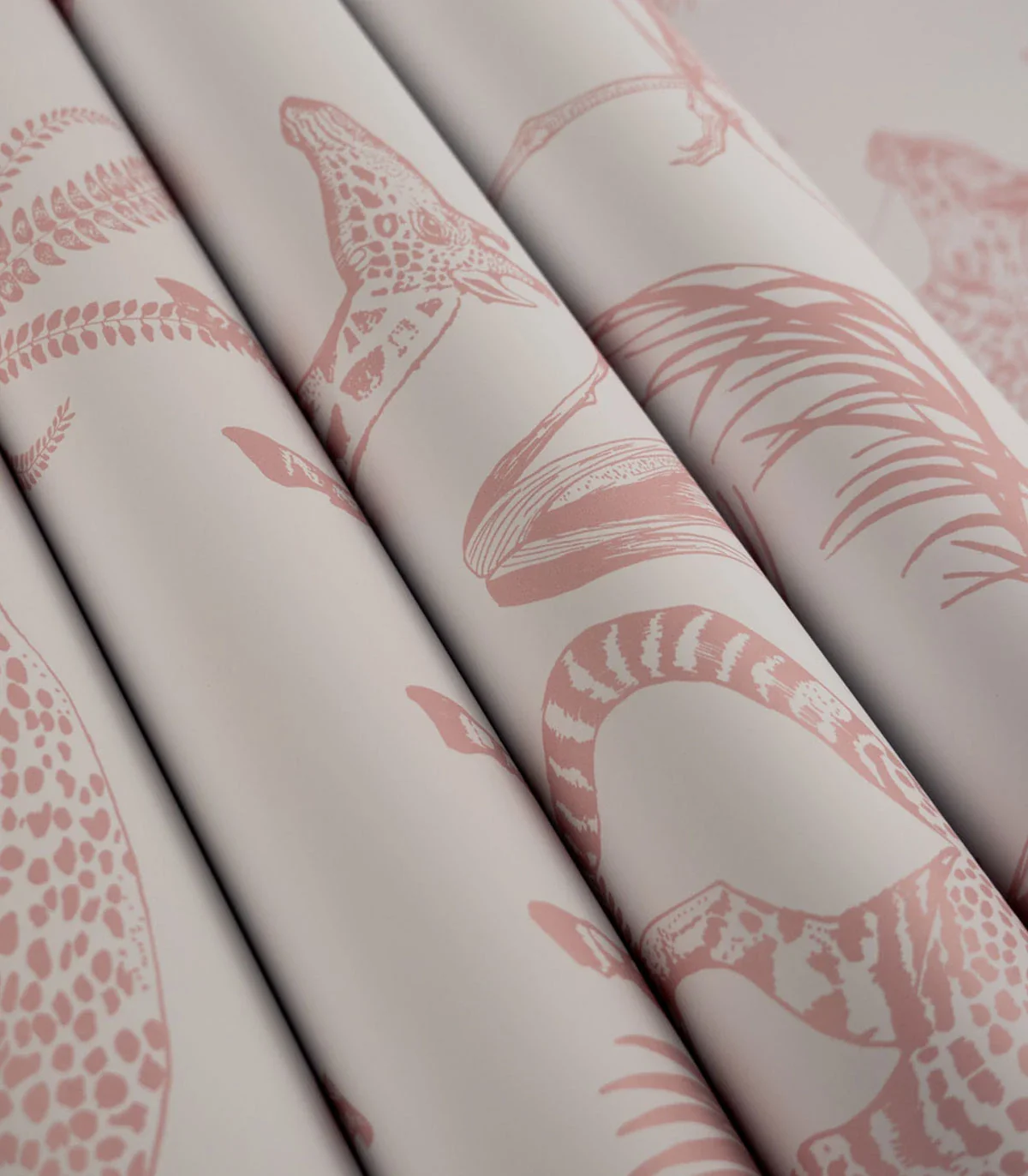 Tapeta z motywem zwierzęcym SAFARI PINK różowy z białym - Image 2