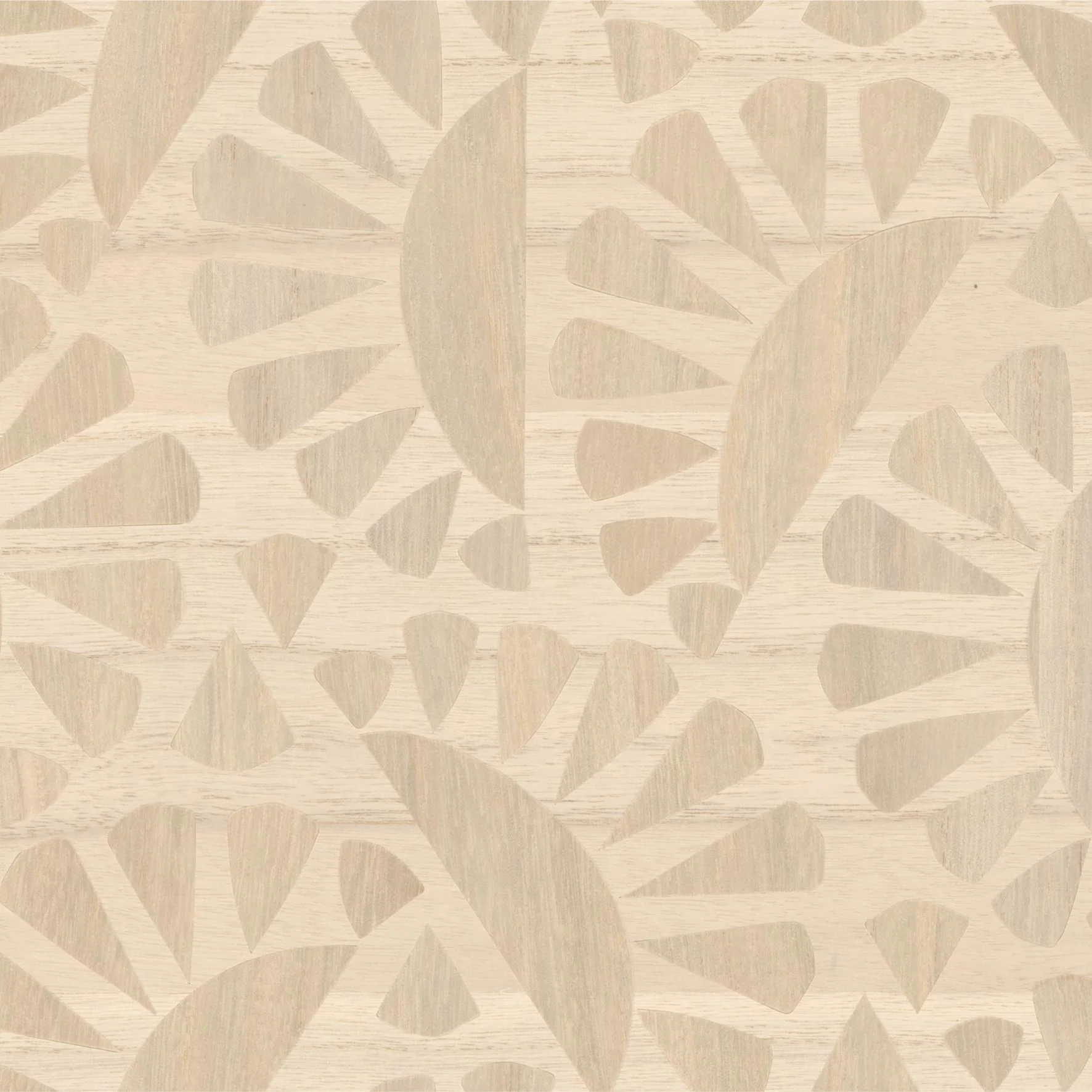 Tapeta fornirowana z geometrycznym wzorem WOODBLOCK BEETLE FLORA beżowy