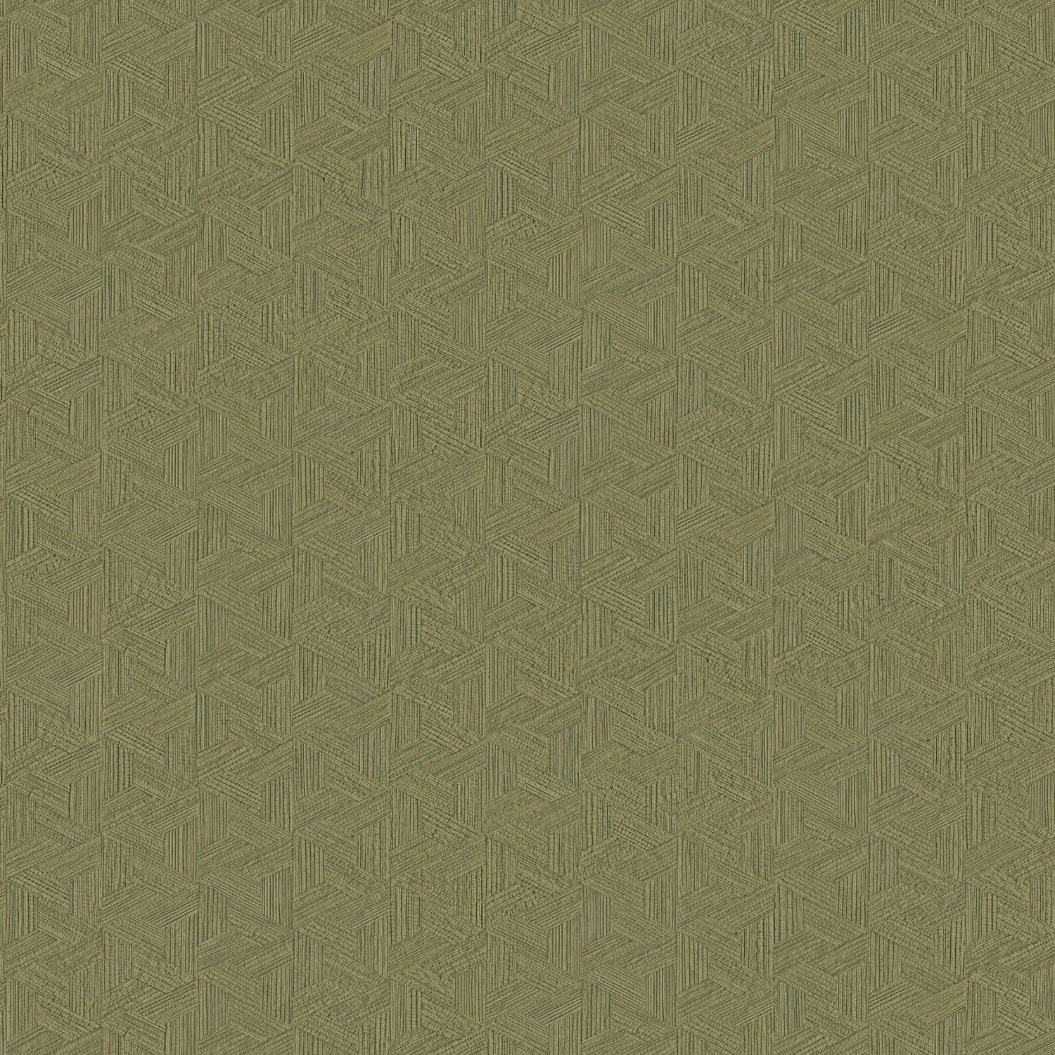 Tapeta strukturalna geometryczna inspirowana liśćmi bananowca LINDU - KAKI ciemnozielony - Image 3