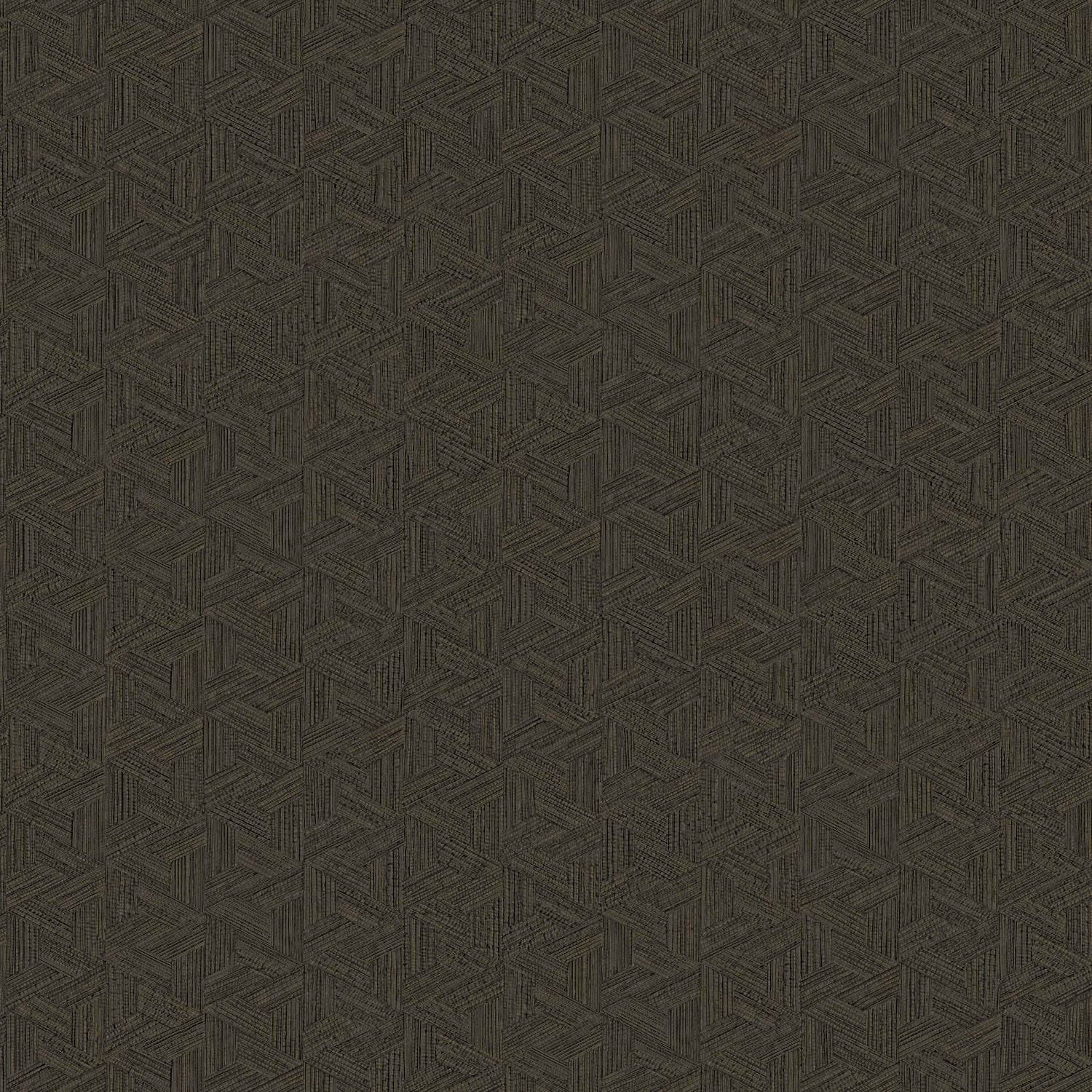 Tapeta strukturalna geometryczna inspirowana liśćmi bananowca LINDU - NOIR czarny - Image 5