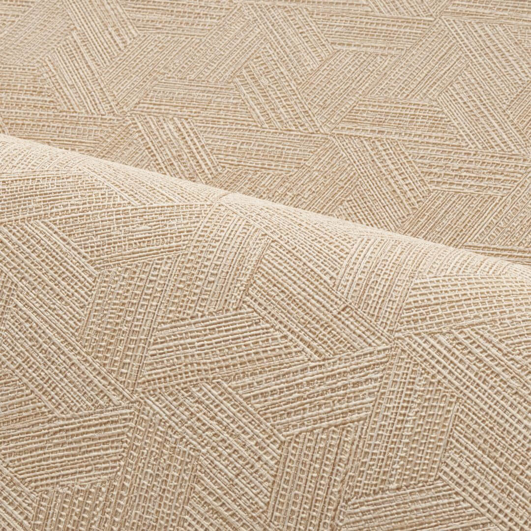 Tapeta strukturalna geometryczna inspirowana liśćmi bananowca LINDU - TRAVERTIN beżowy