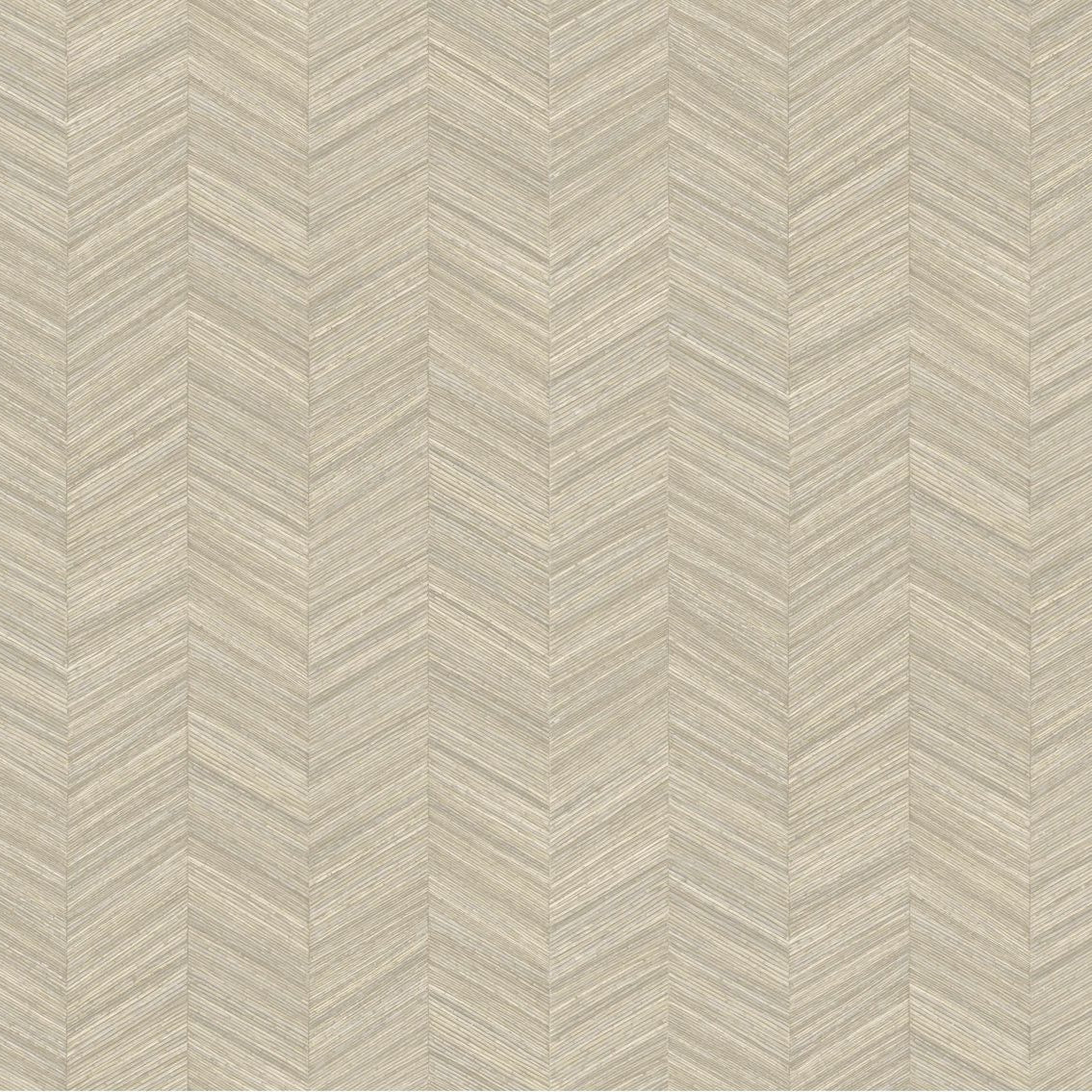 Tapeta strukturalna geometryczna imitująca drewno ze wzorem jodełki OCOTEA - PERLE perłowy beż