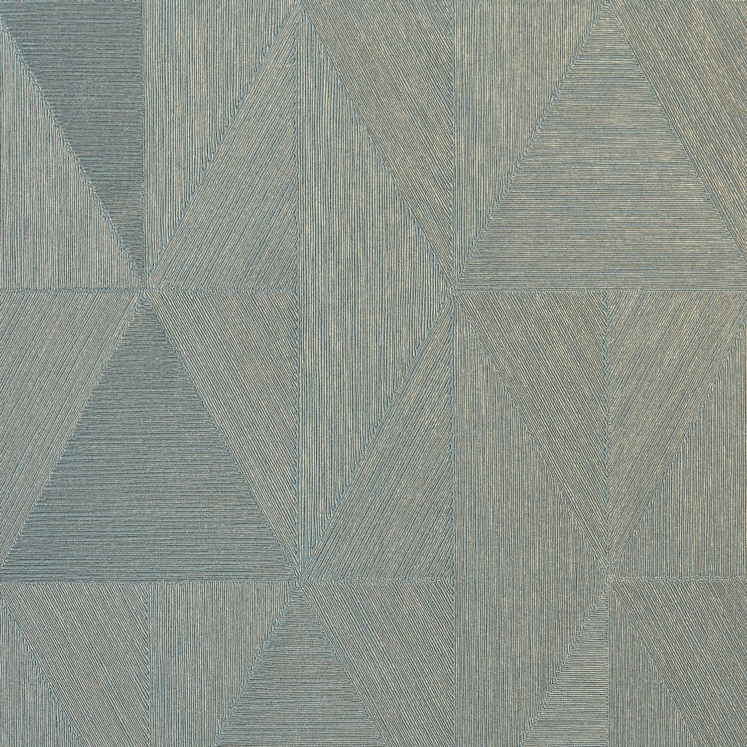 Tapeta metaliczna z geometrycznym wzorem PARANGON - OPALINE zgaszony zielony