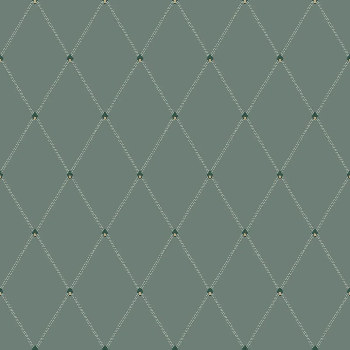 Tapeta z motywem geometrycznym FREDRIK ciemny zielony