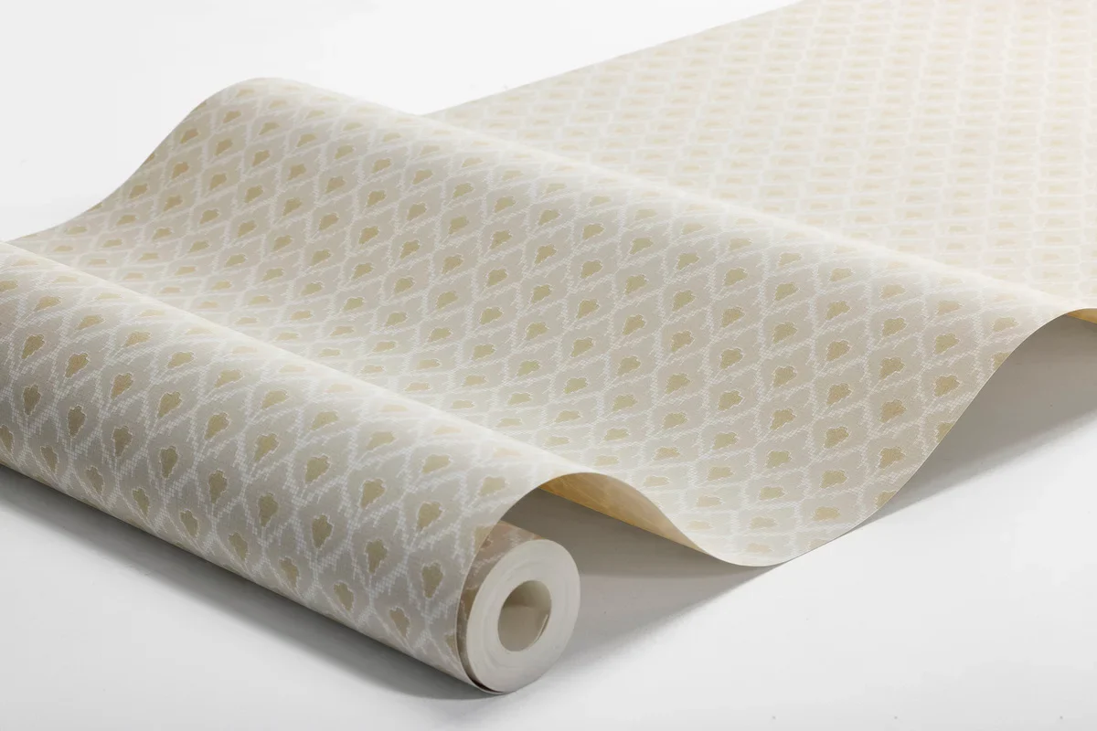 Tapeta flizelinowa papierowa z geometrycznym wzorem SVEA beżowy - Image 4